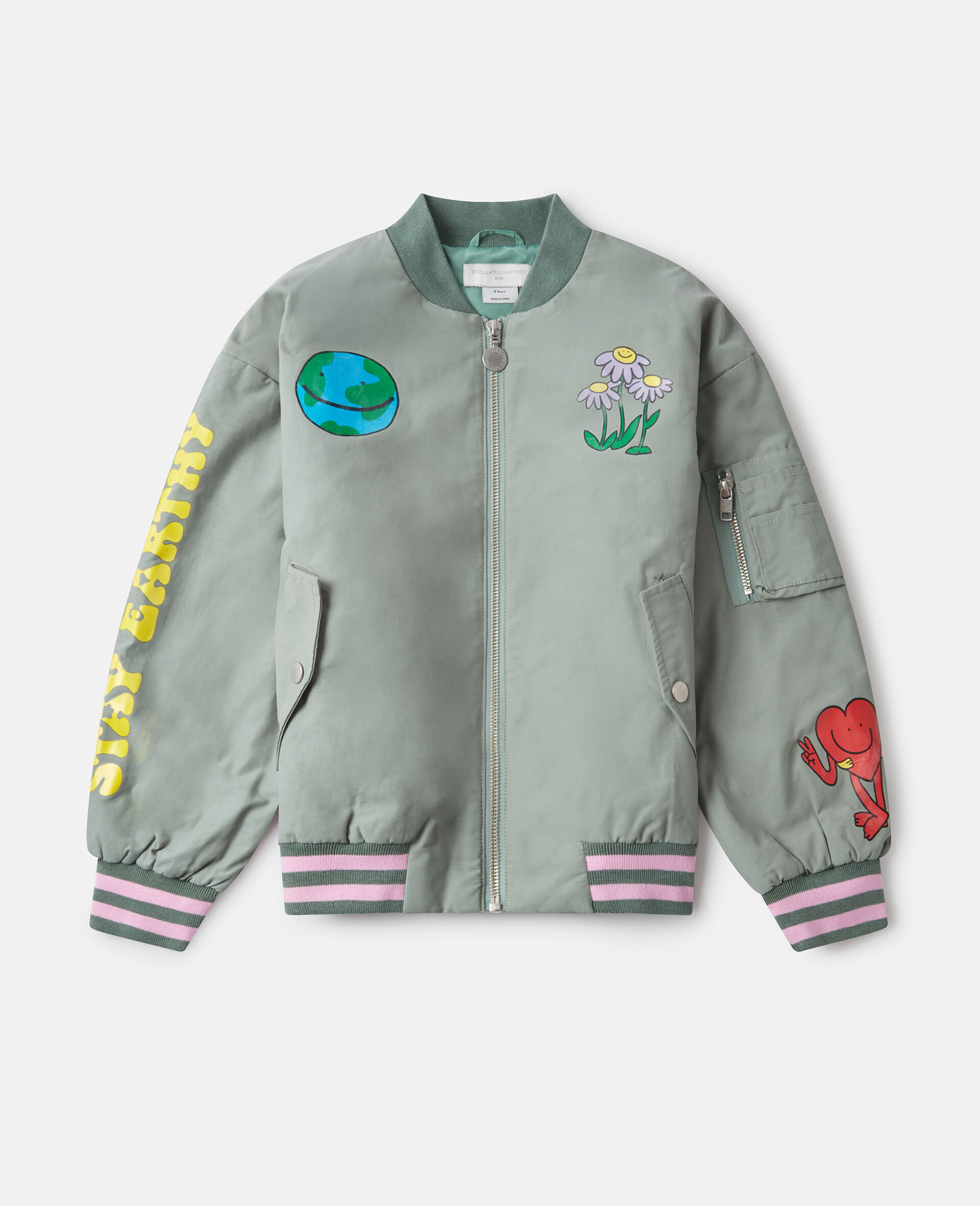 Earth Friends Graphic Bomber Jacket