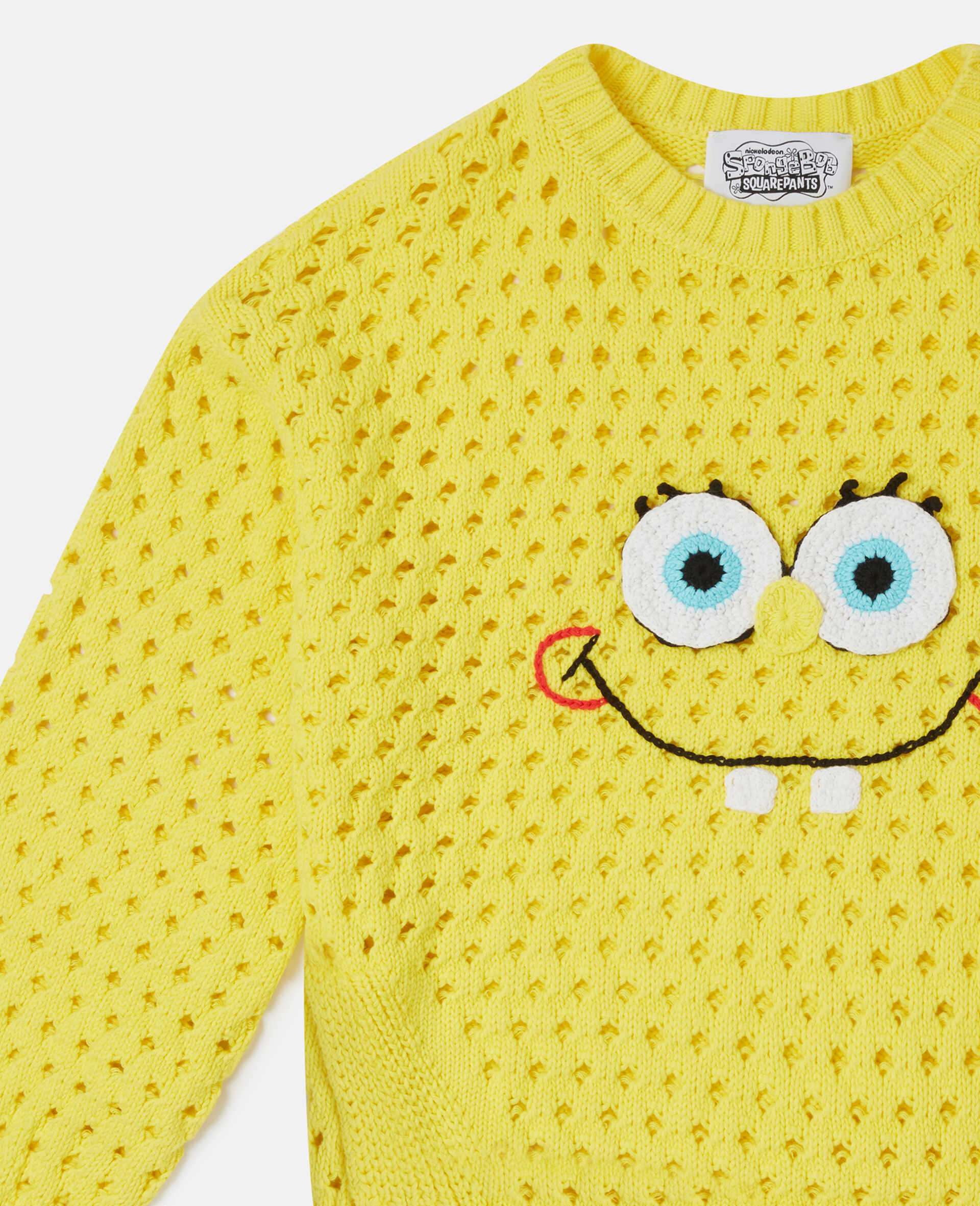 SpongeBob Graphic Crochet Sweater