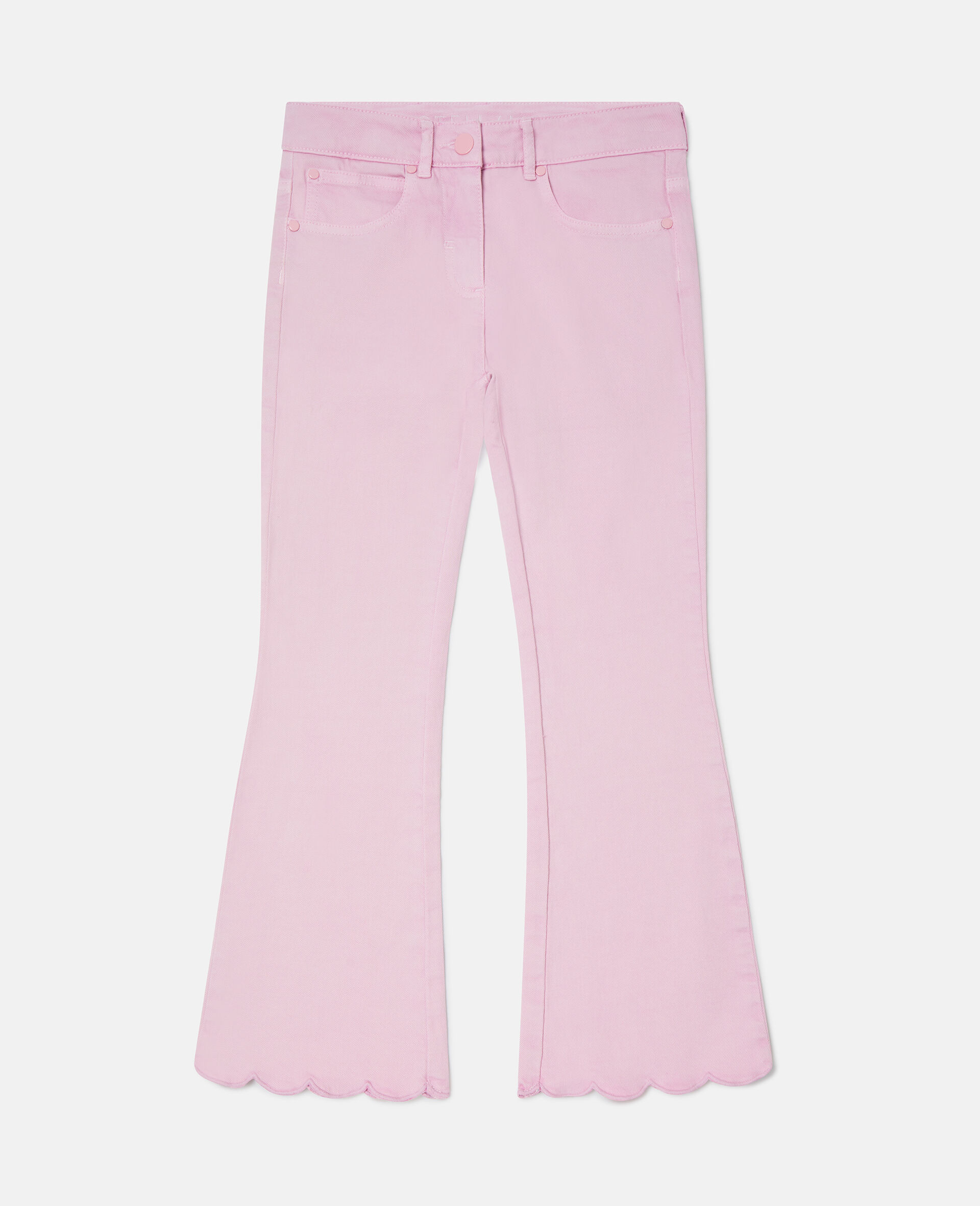 Scallop Trim Denim Jeans