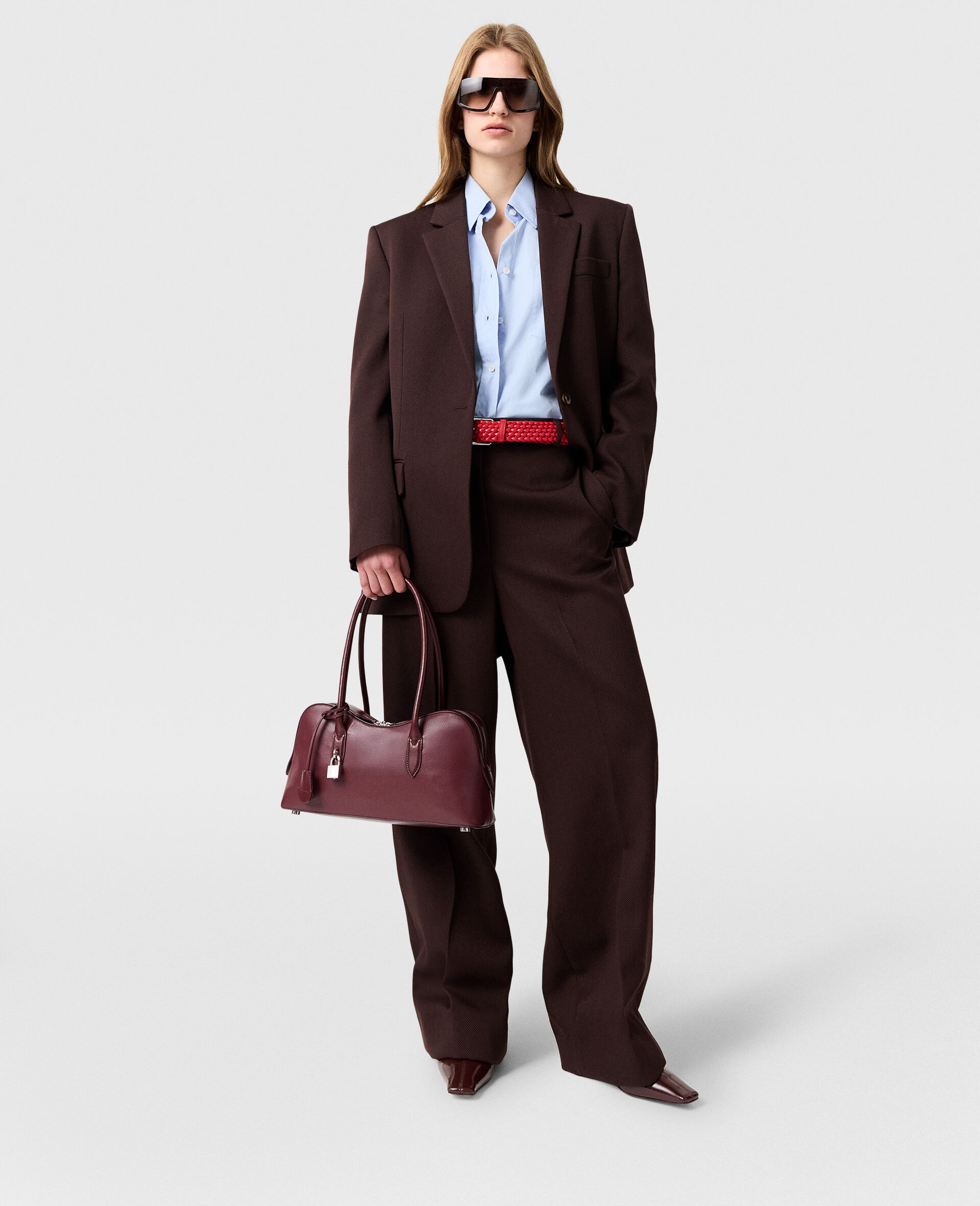 Pleated Straight-Leg Pants