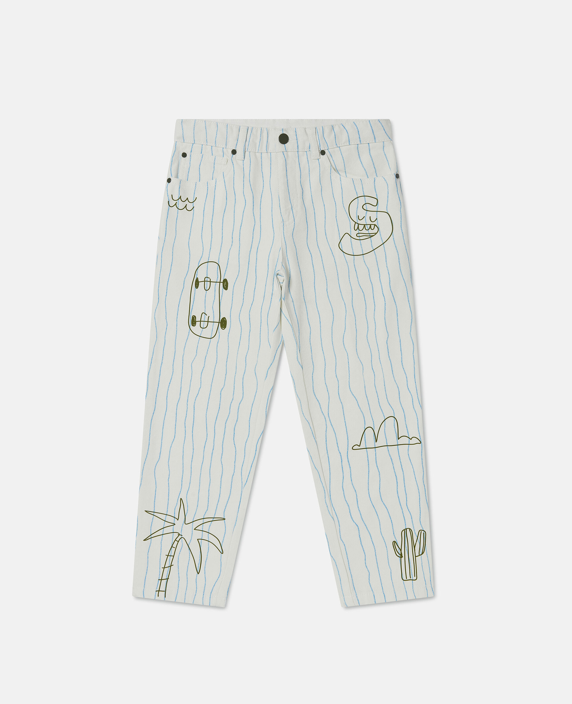 Skateboard Print Jeans
