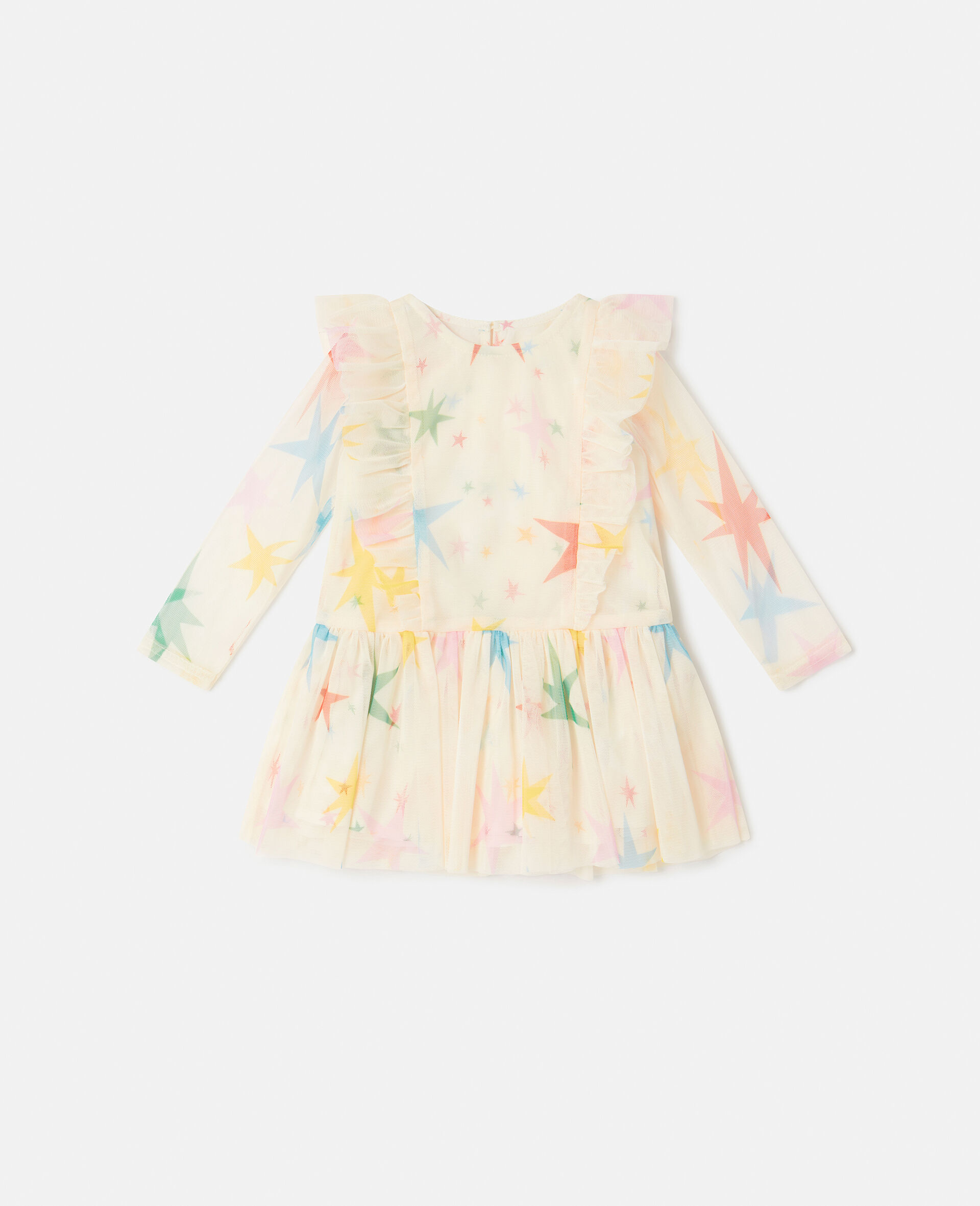 Star Pattern Frilled Tulle Dress
