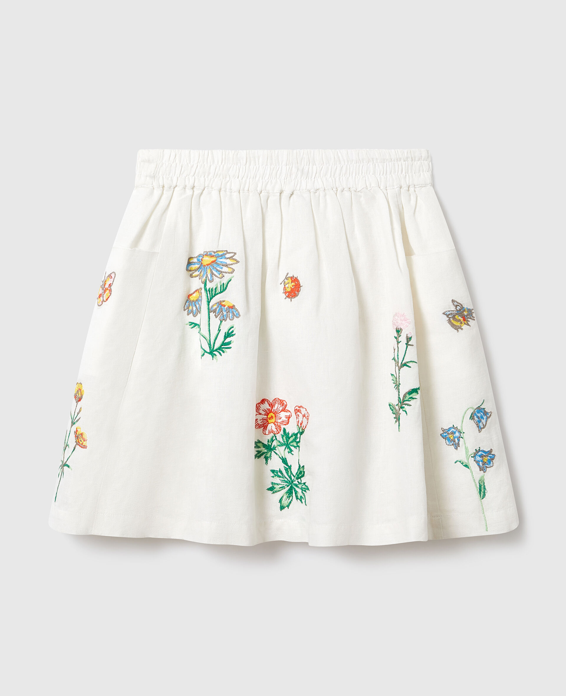 Flower Embroidered Skirt