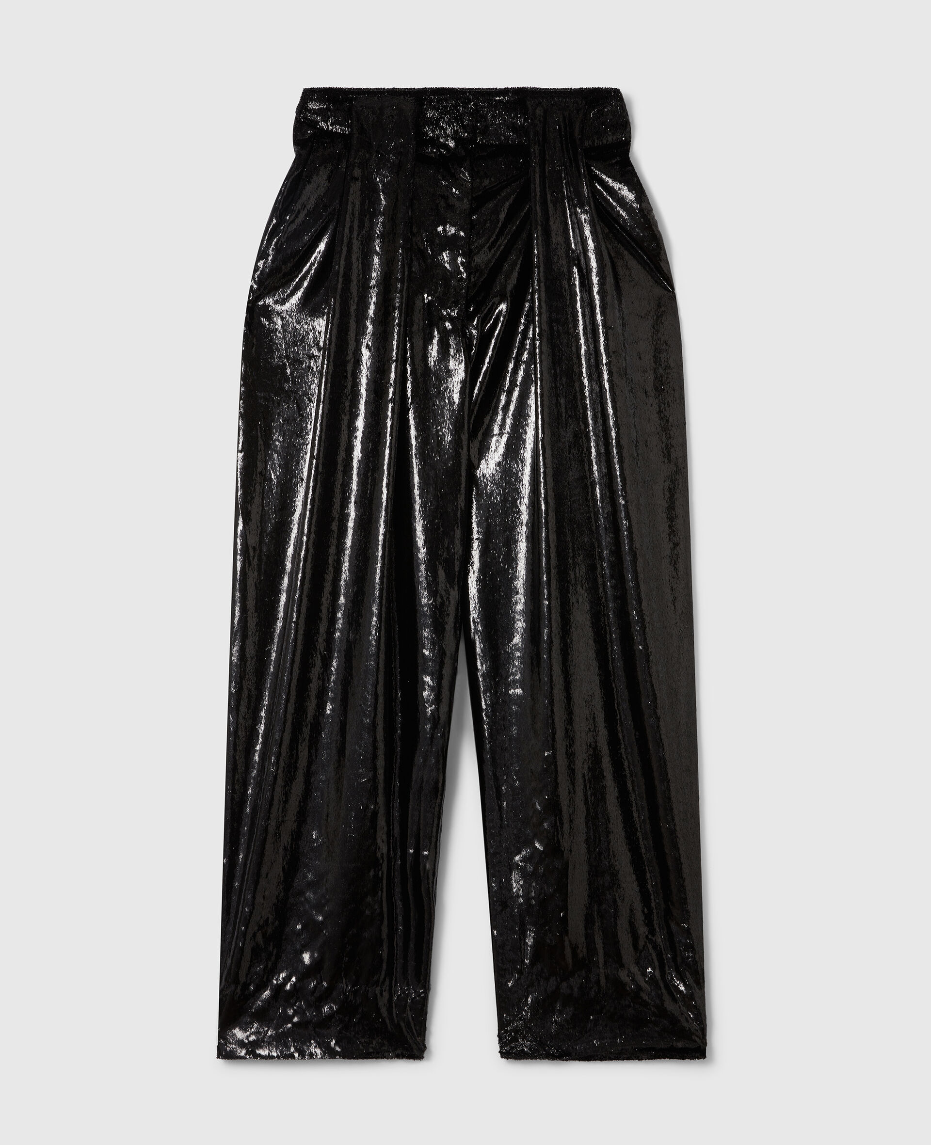Slouchy Paneled Velvet Pants