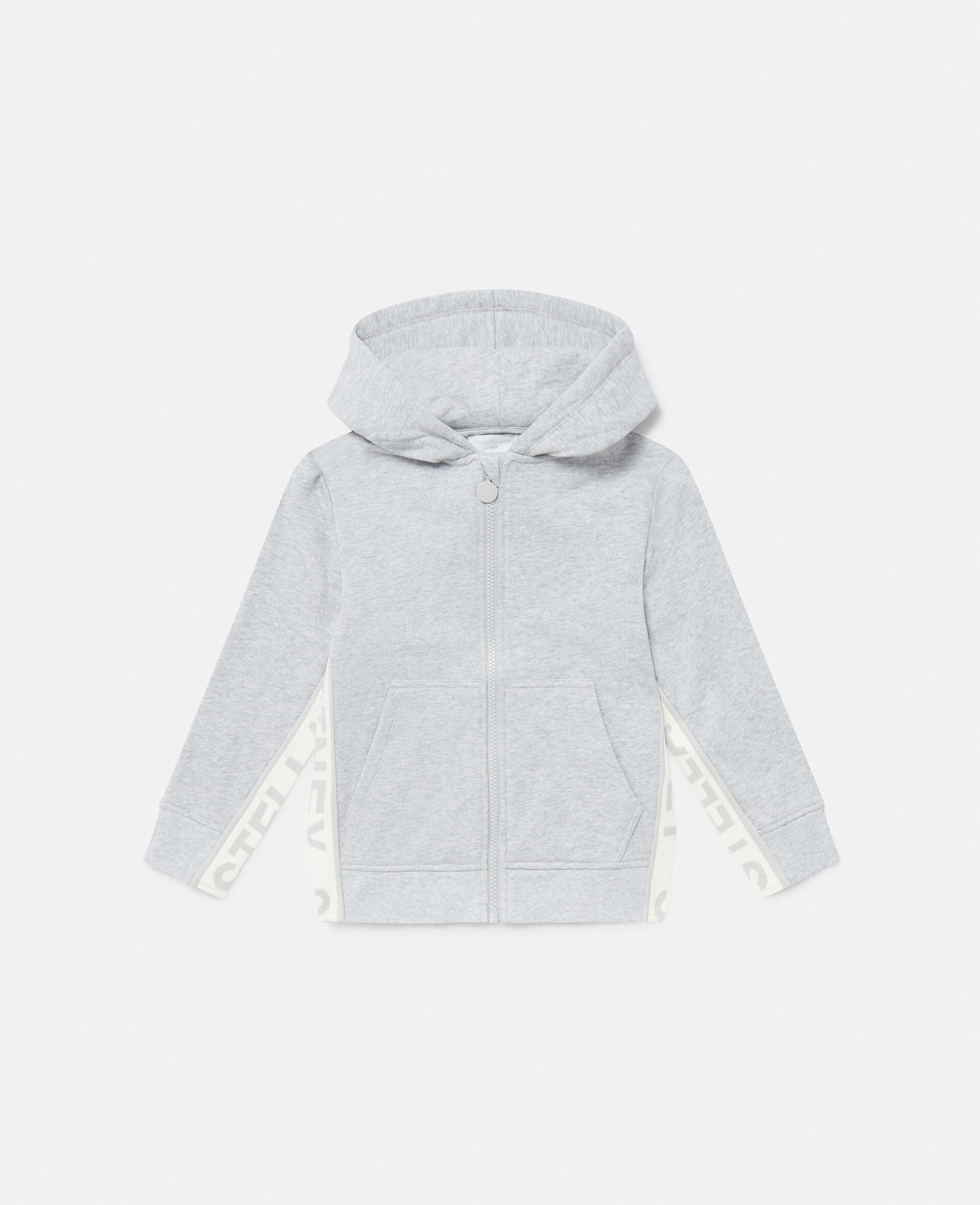 Logo Graphic Hooded Zipper Sweatshirt