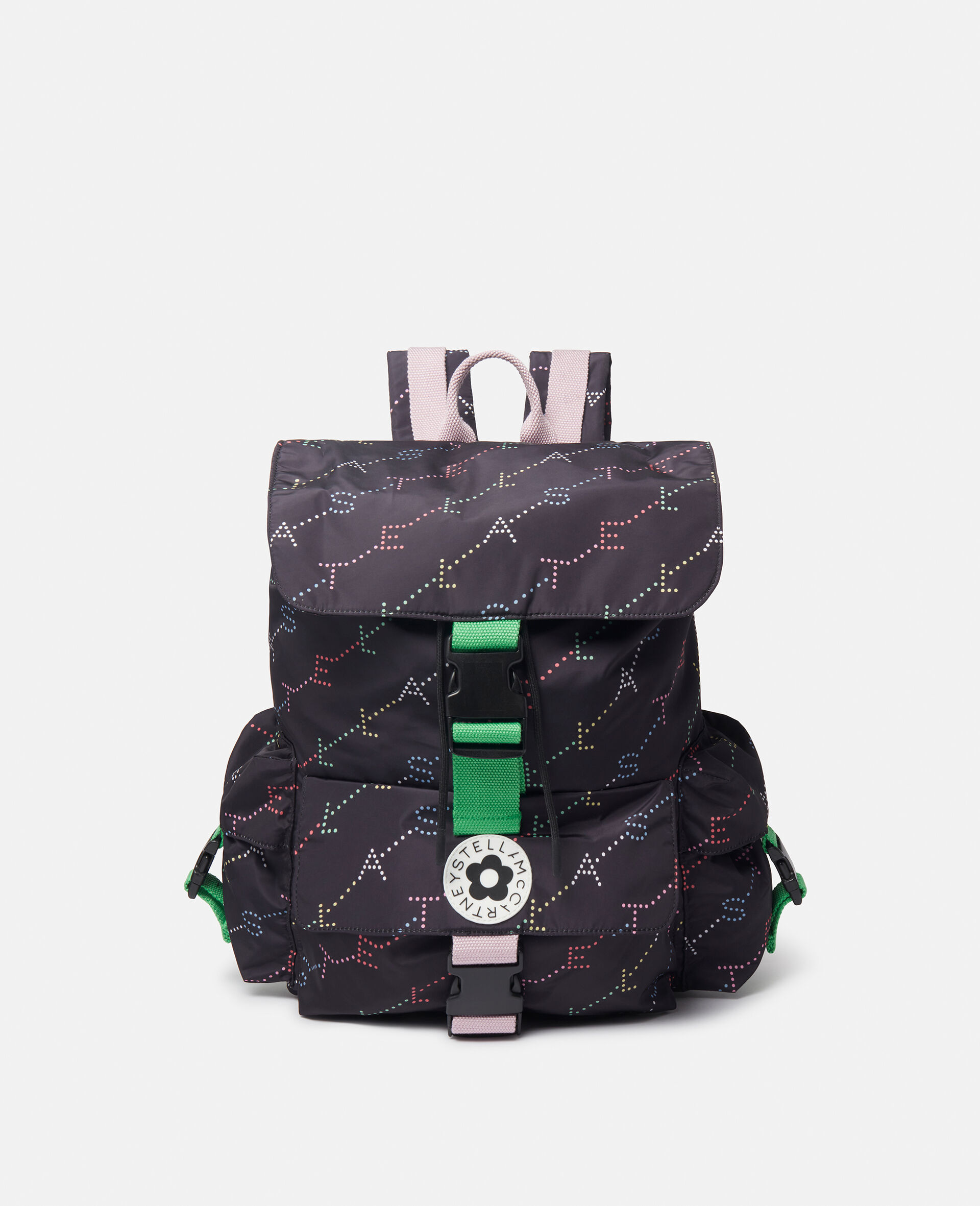 Logo Print Buckle Backpack
