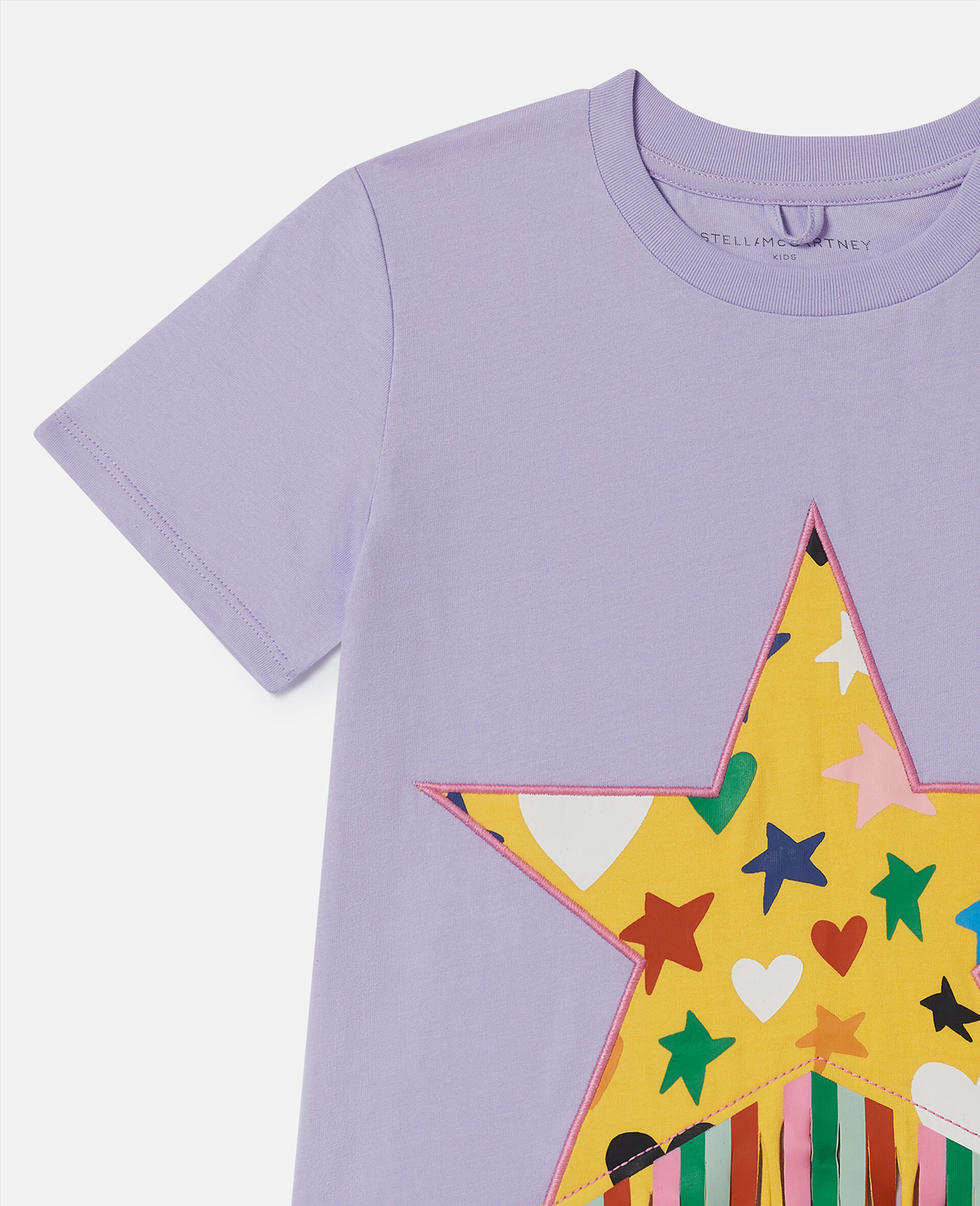 Star Graphic Fringe T-Shirt Dress
