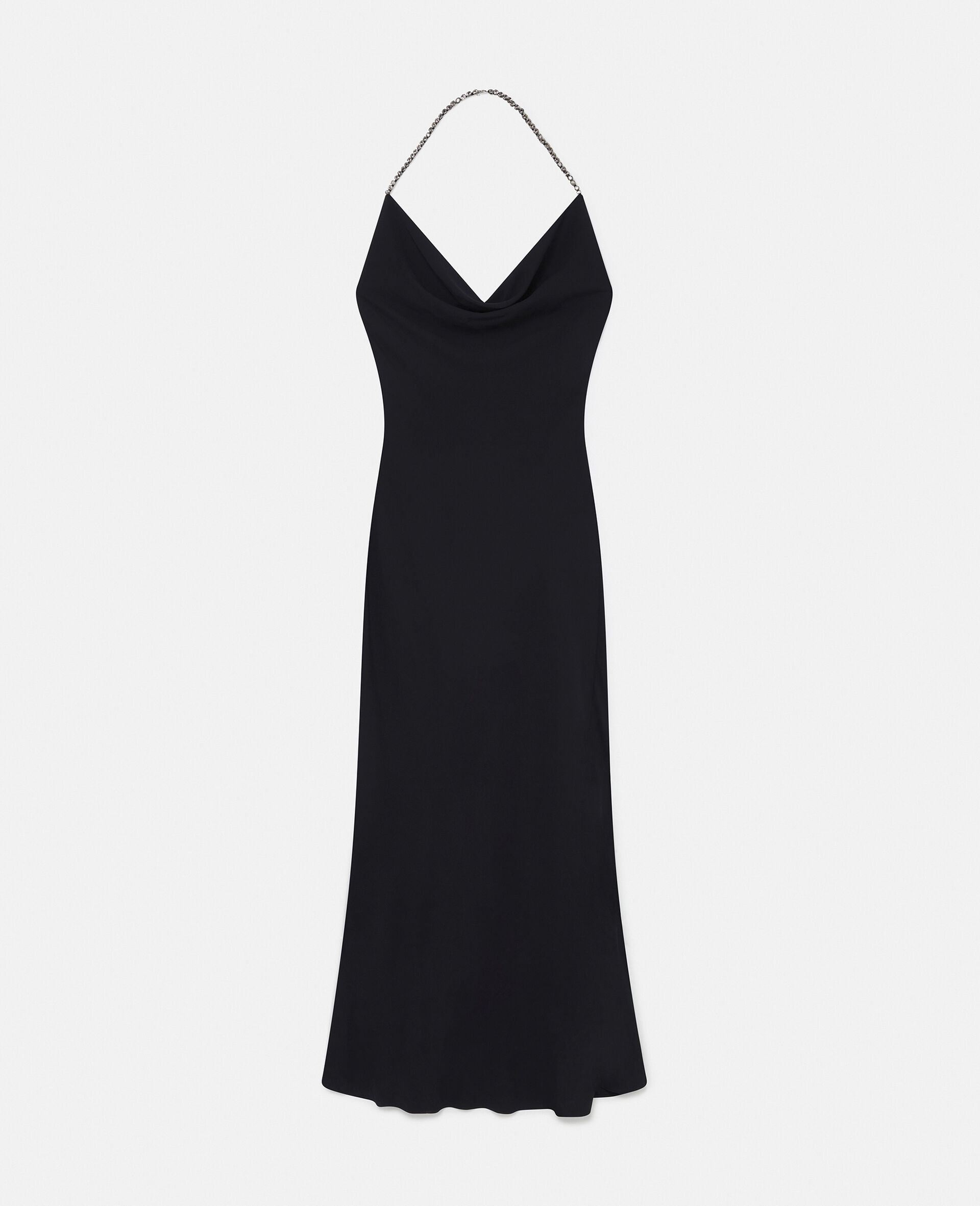 Plunge Crystal Halterneck Maxi Dress