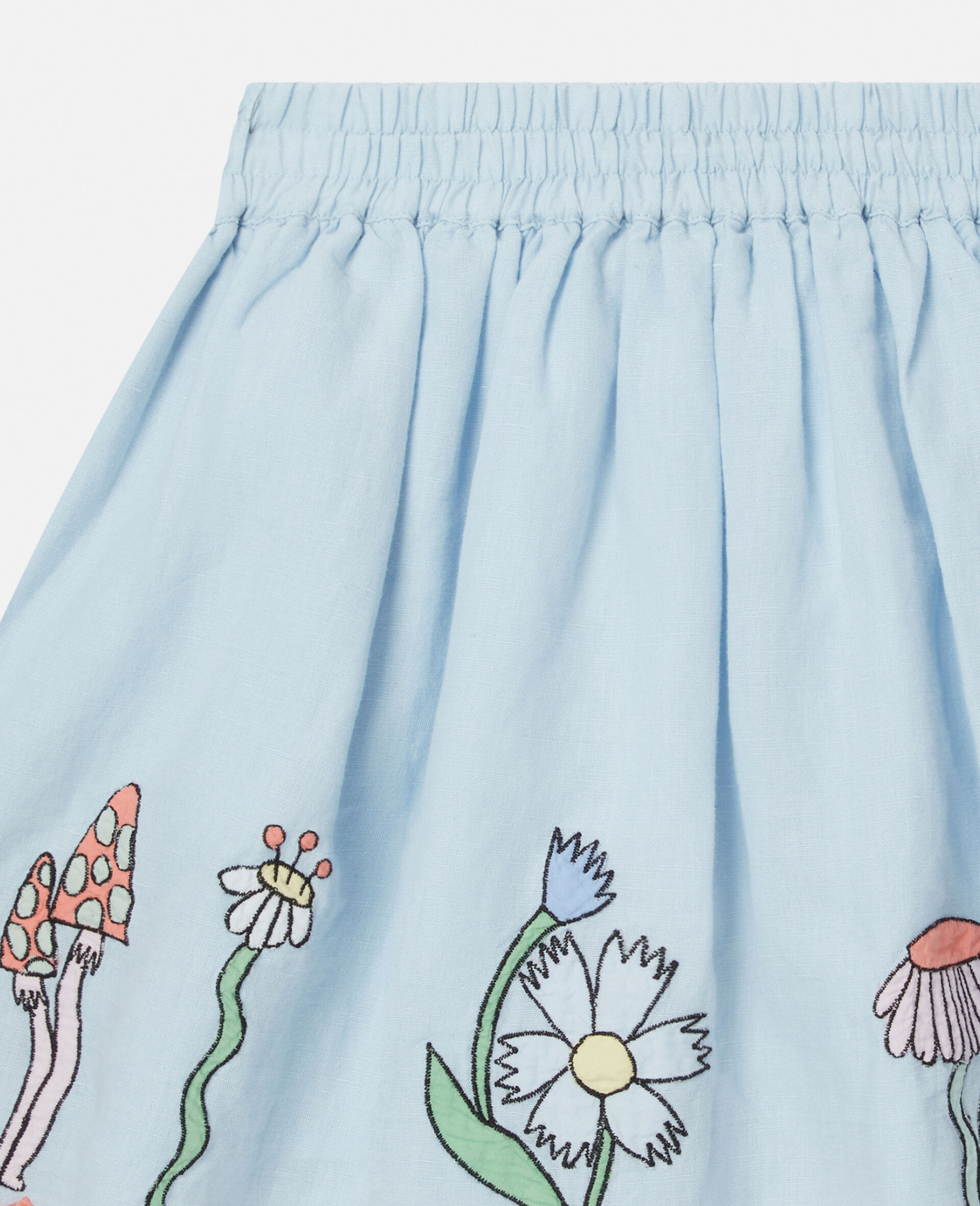 Woodland Friends Elasticated Scalloped-Trim Skirt