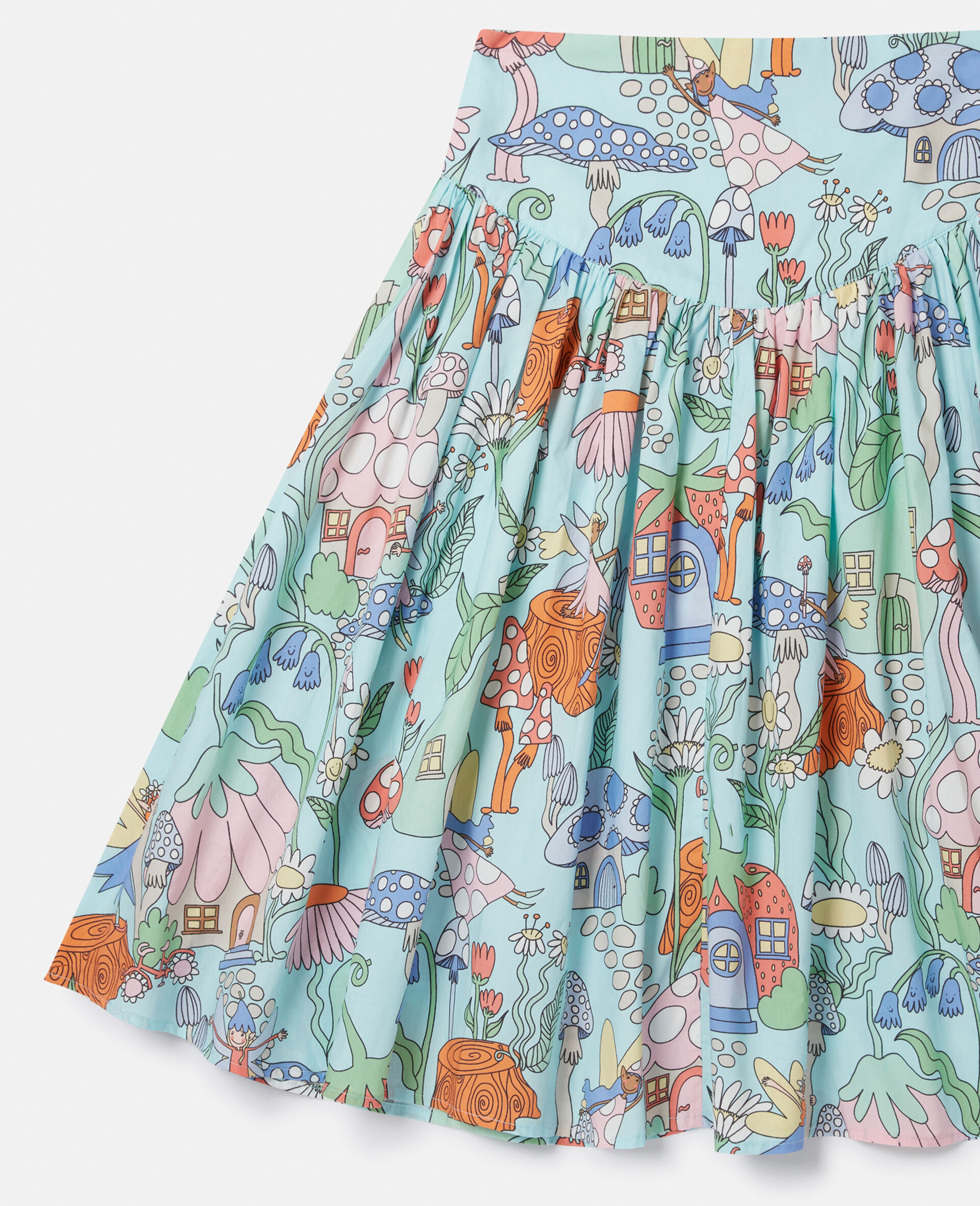 Woodland Print Pleated Skirt