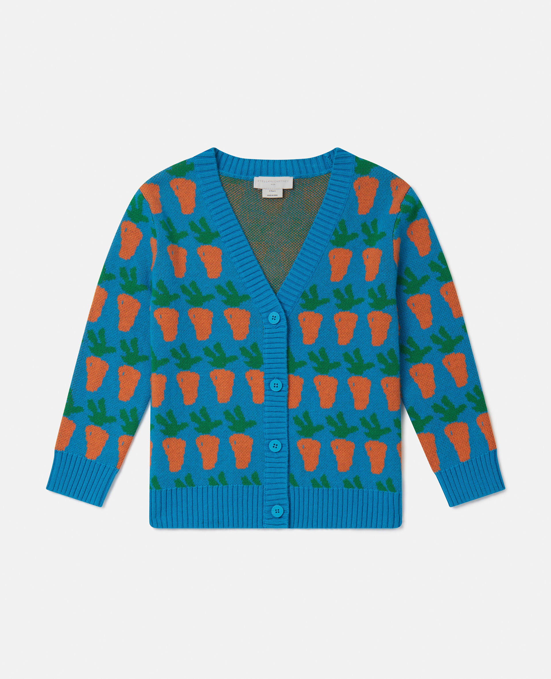 Carrot Graphic Knitted Cardigan