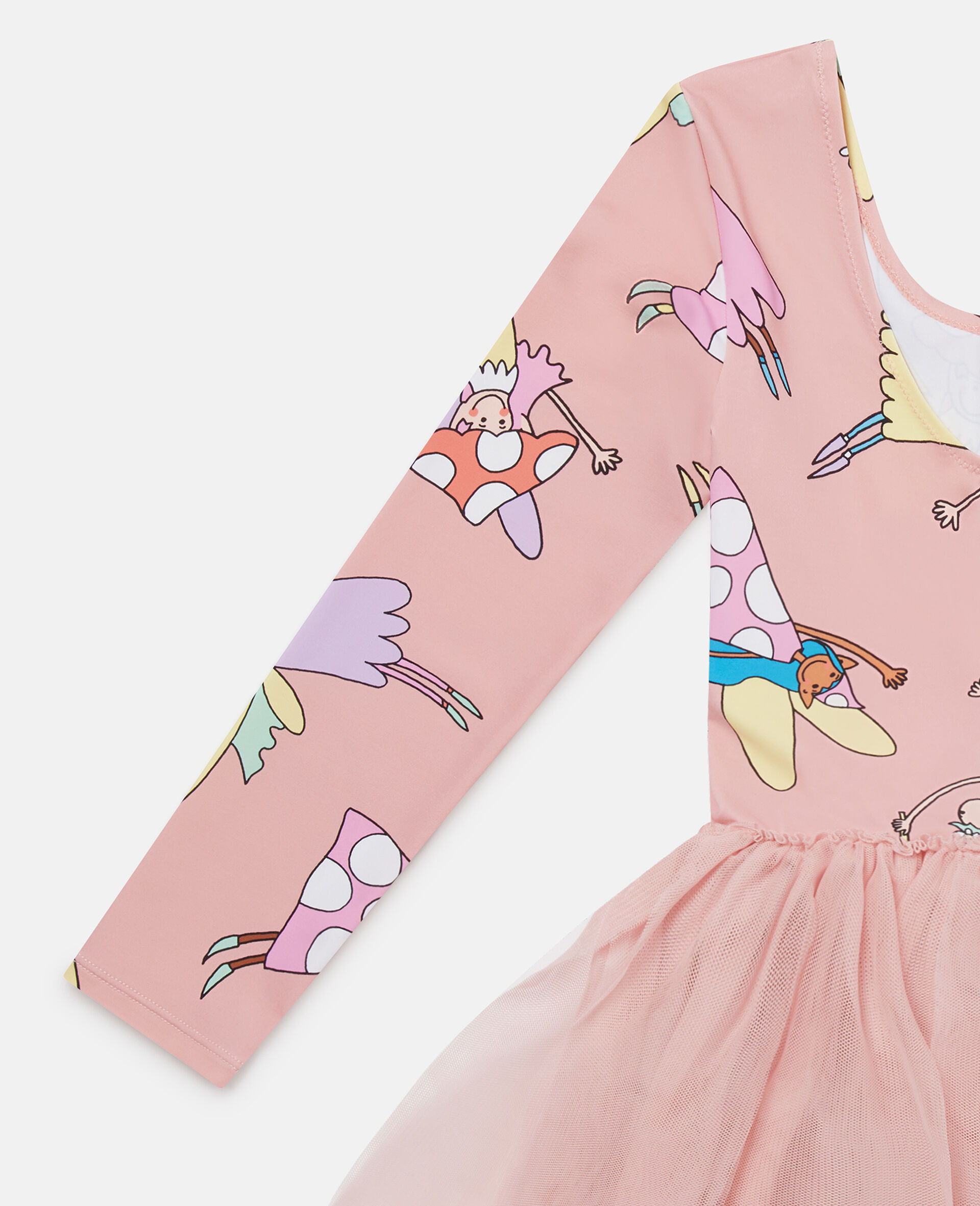 Fairies Print Tulle Petals Dress