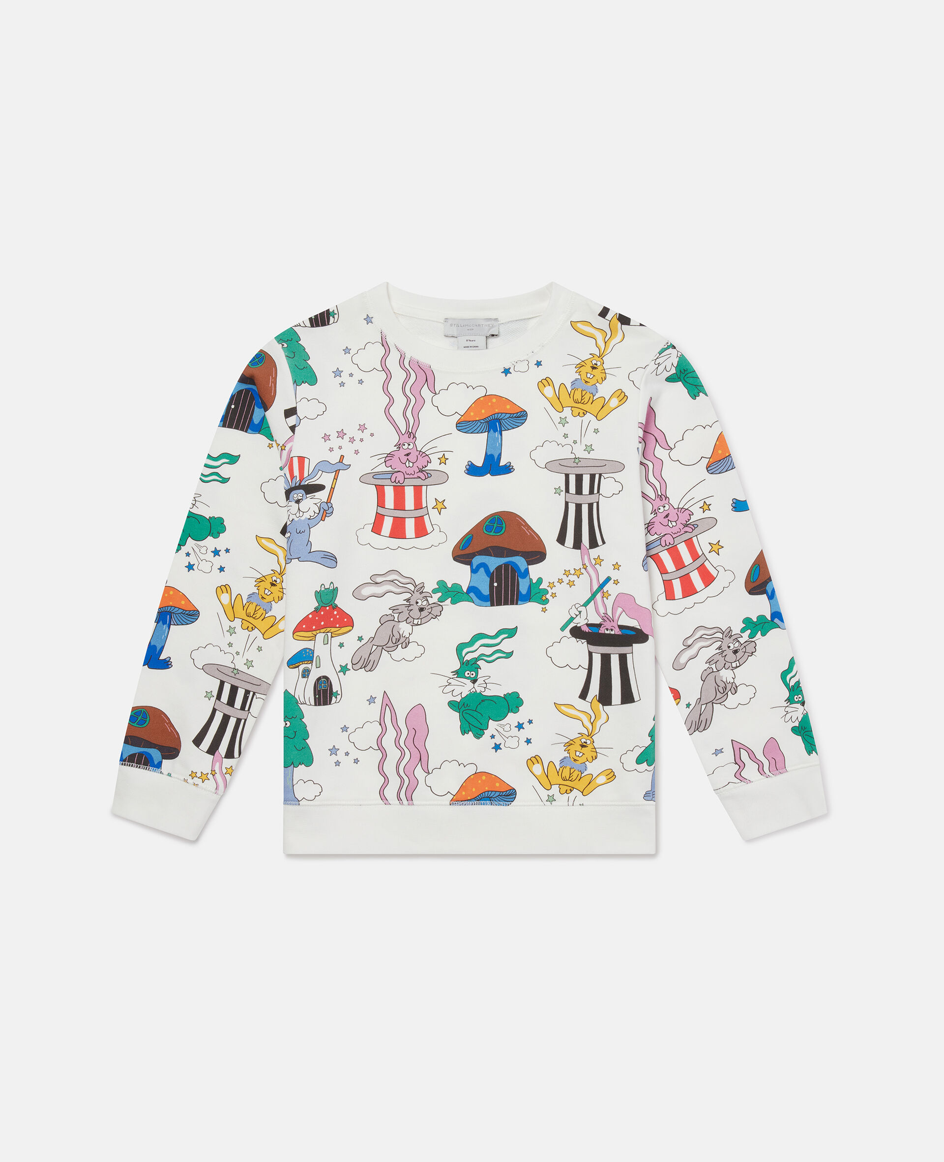 Magicians Bunny Print Crewneck Sweatshirt