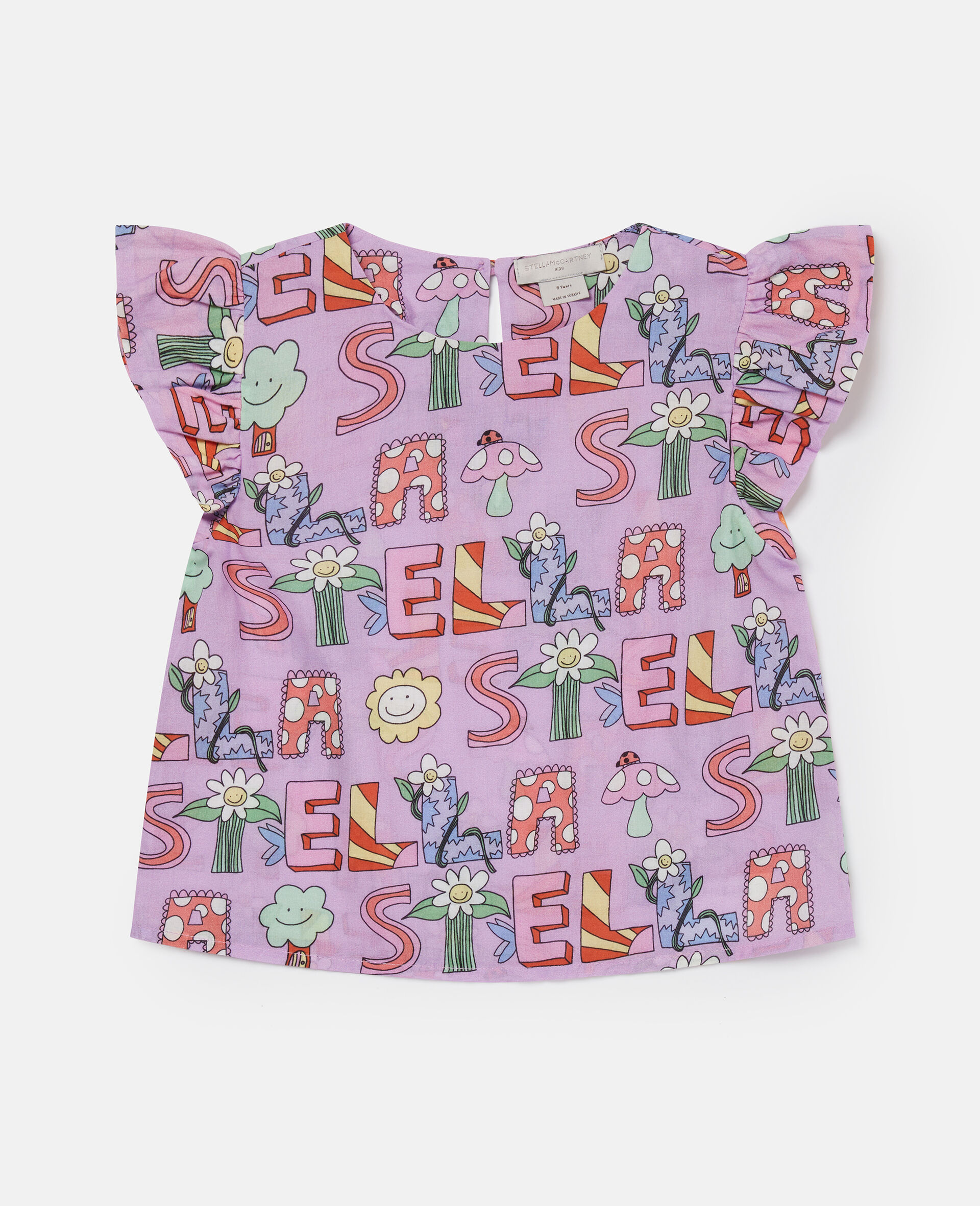 Stella Woodland Lettering Pleated Cap-Sleeve T-Shirt
