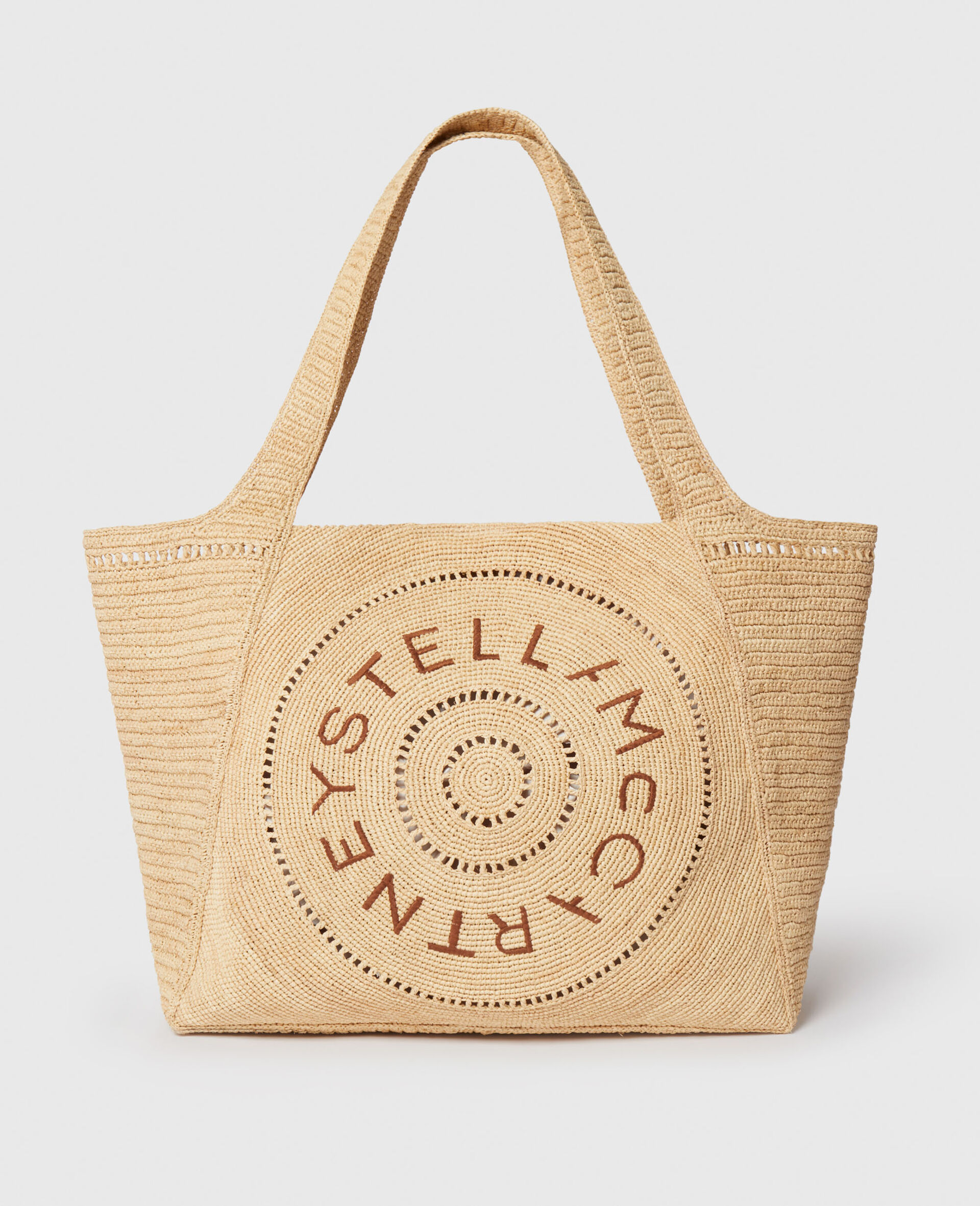 Logo Raffia Large Tote Bag