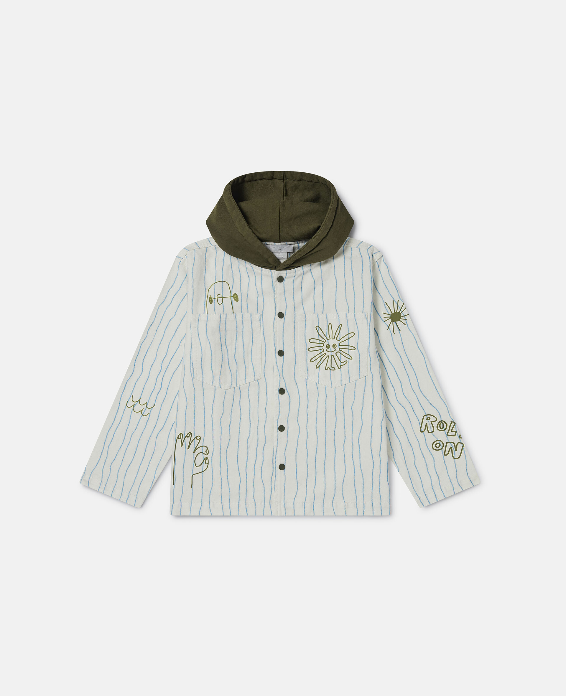 Skateboard Print Hooded Jacket