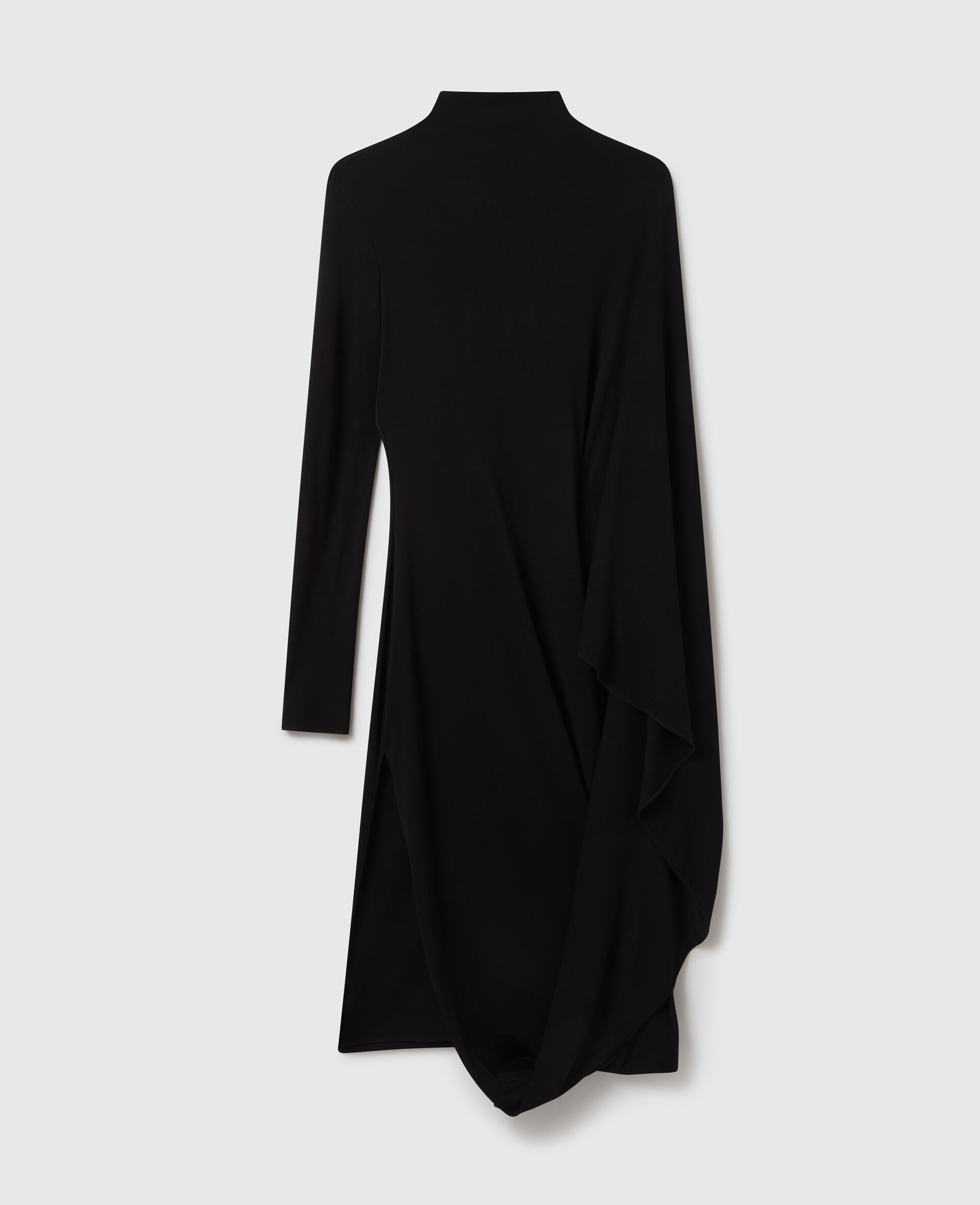 Asymmetric Cape Midi Dress