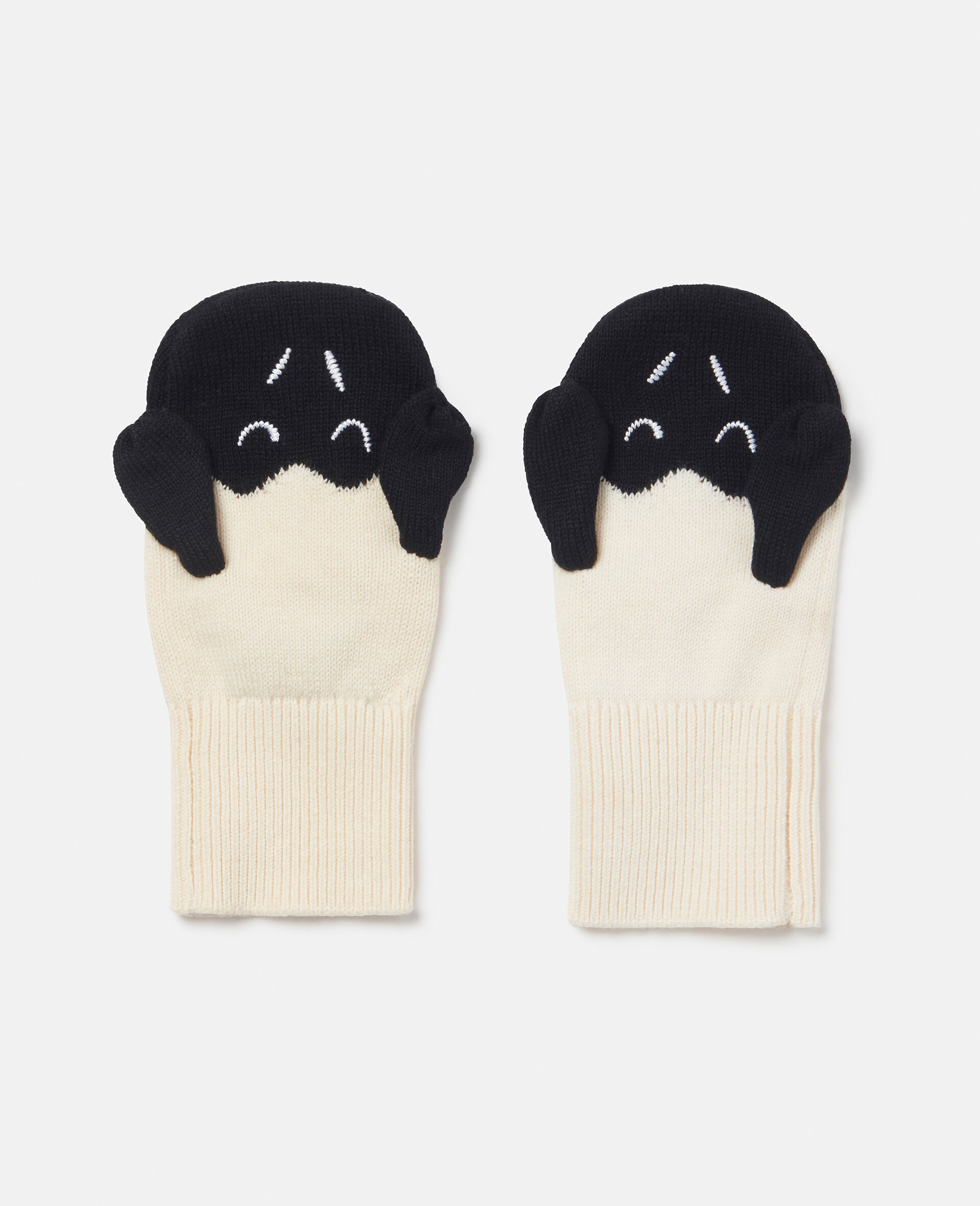 Sheep Embroidered Mittens