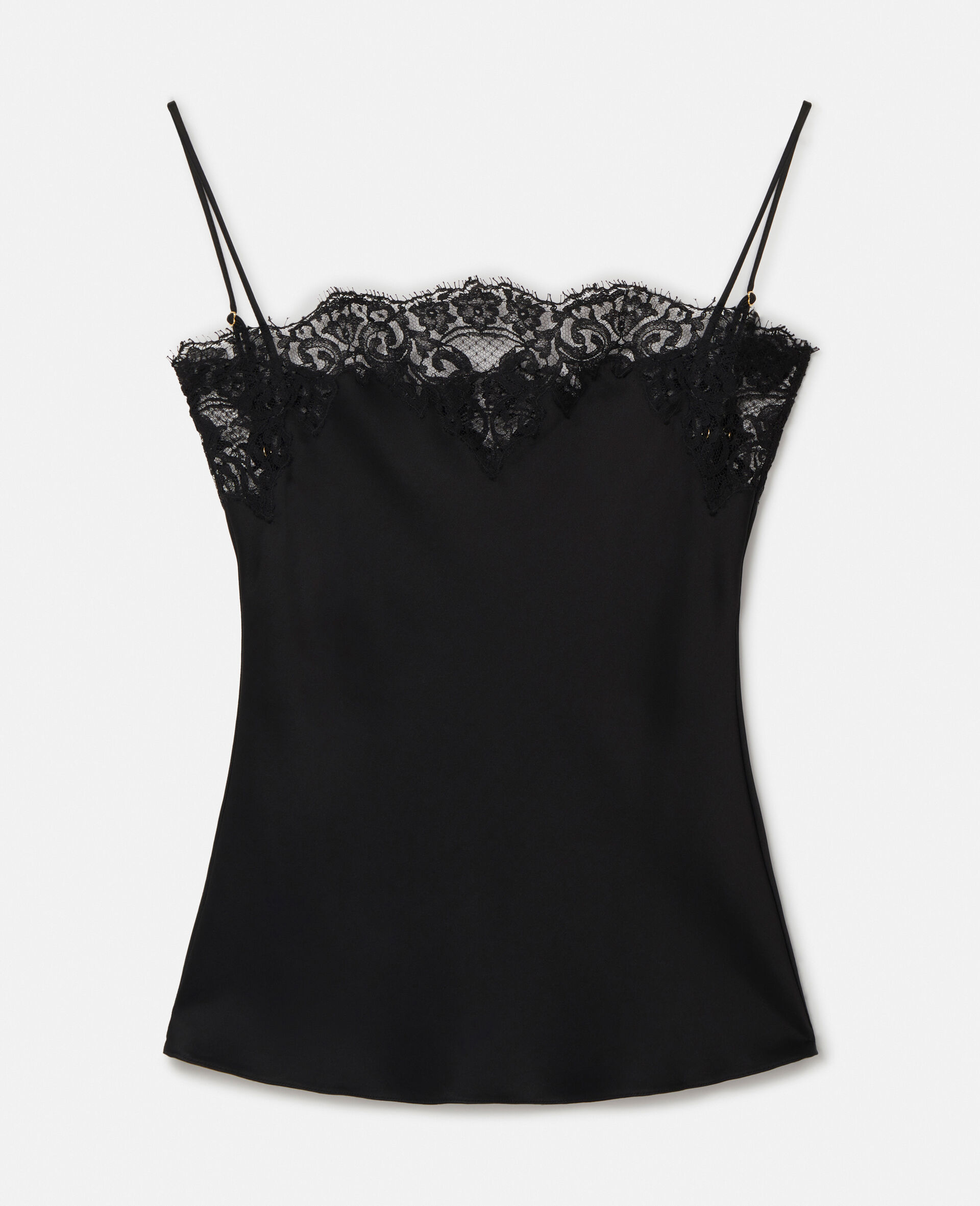 Sleeveless Lace Satin Top