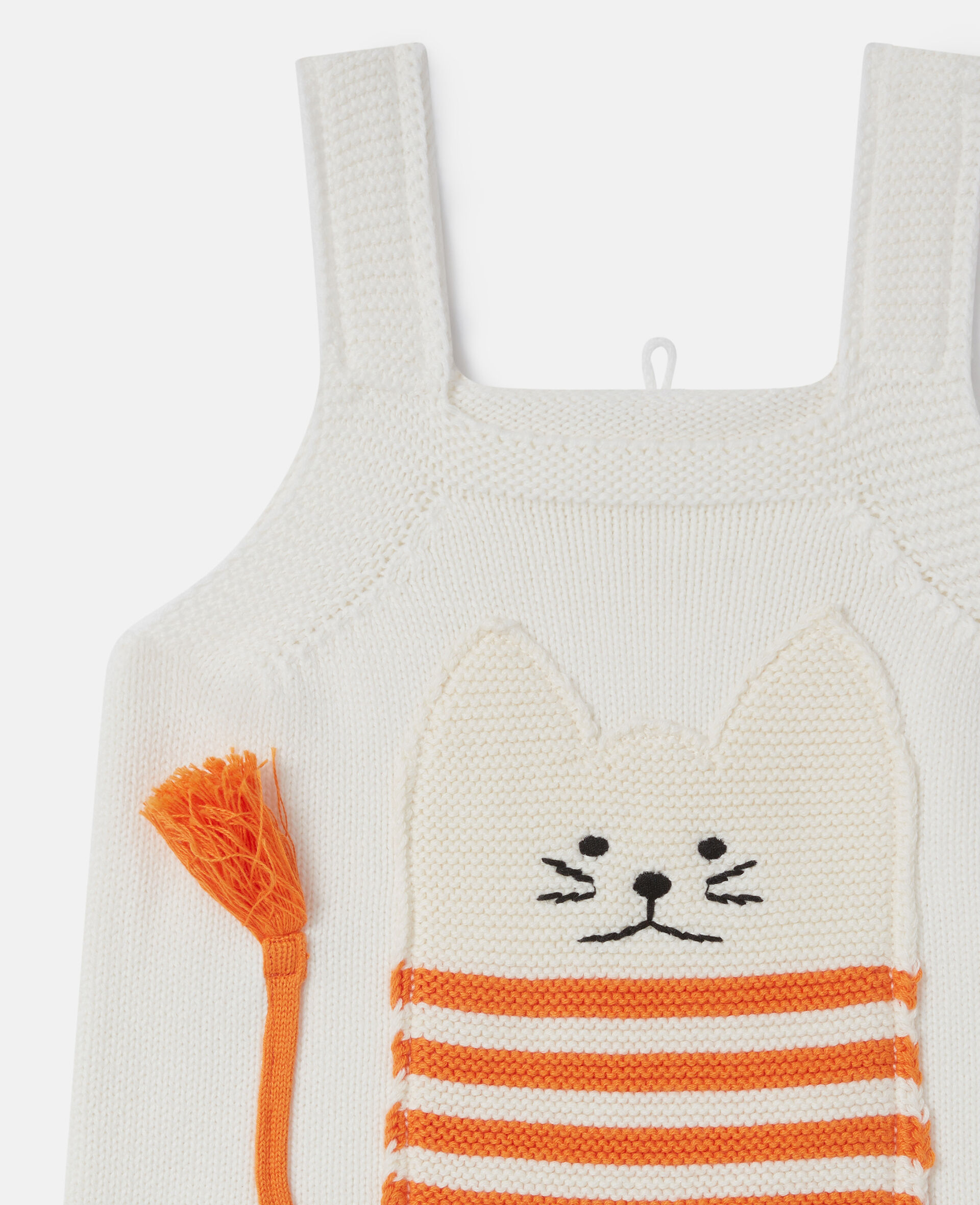 Cat Graphic Embroidered Romper