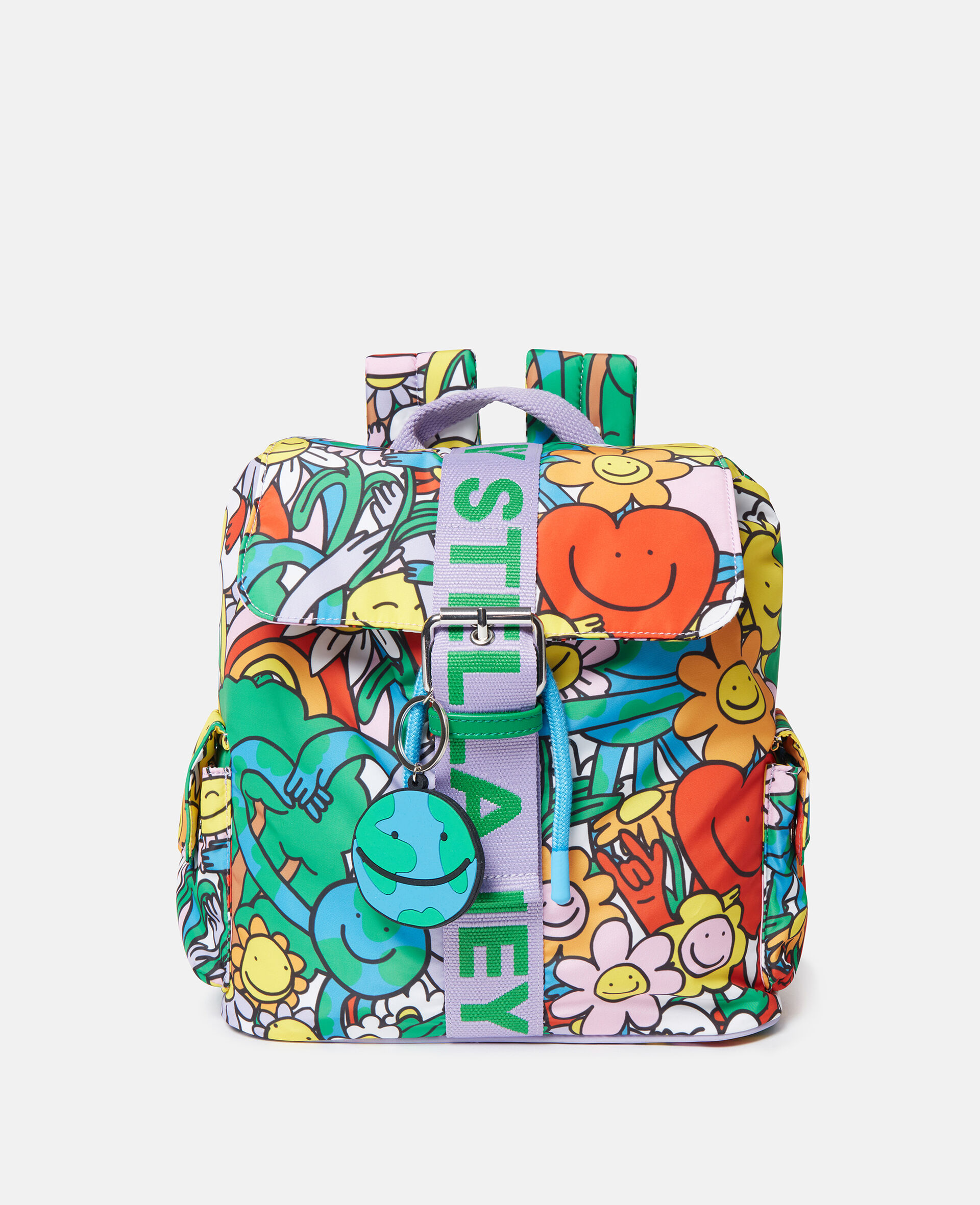 Earth Friends Print Buckle Backpack