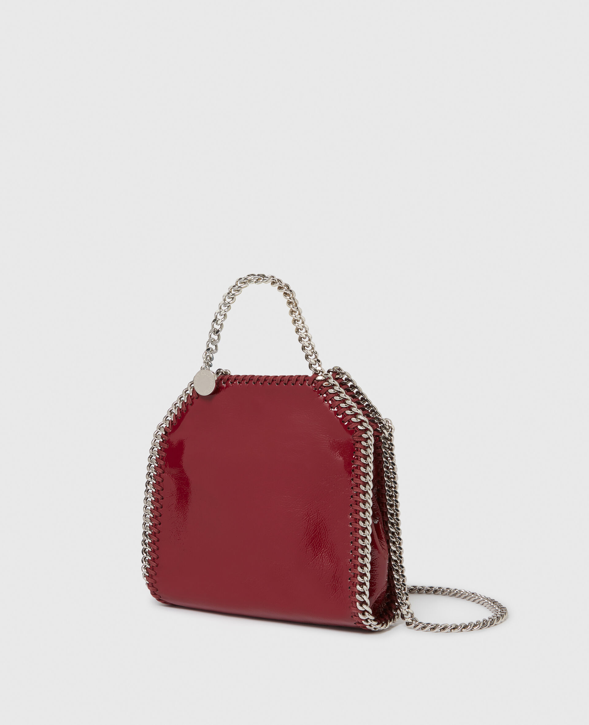 Falabella Tiny Tote Crinkled Patent Bag