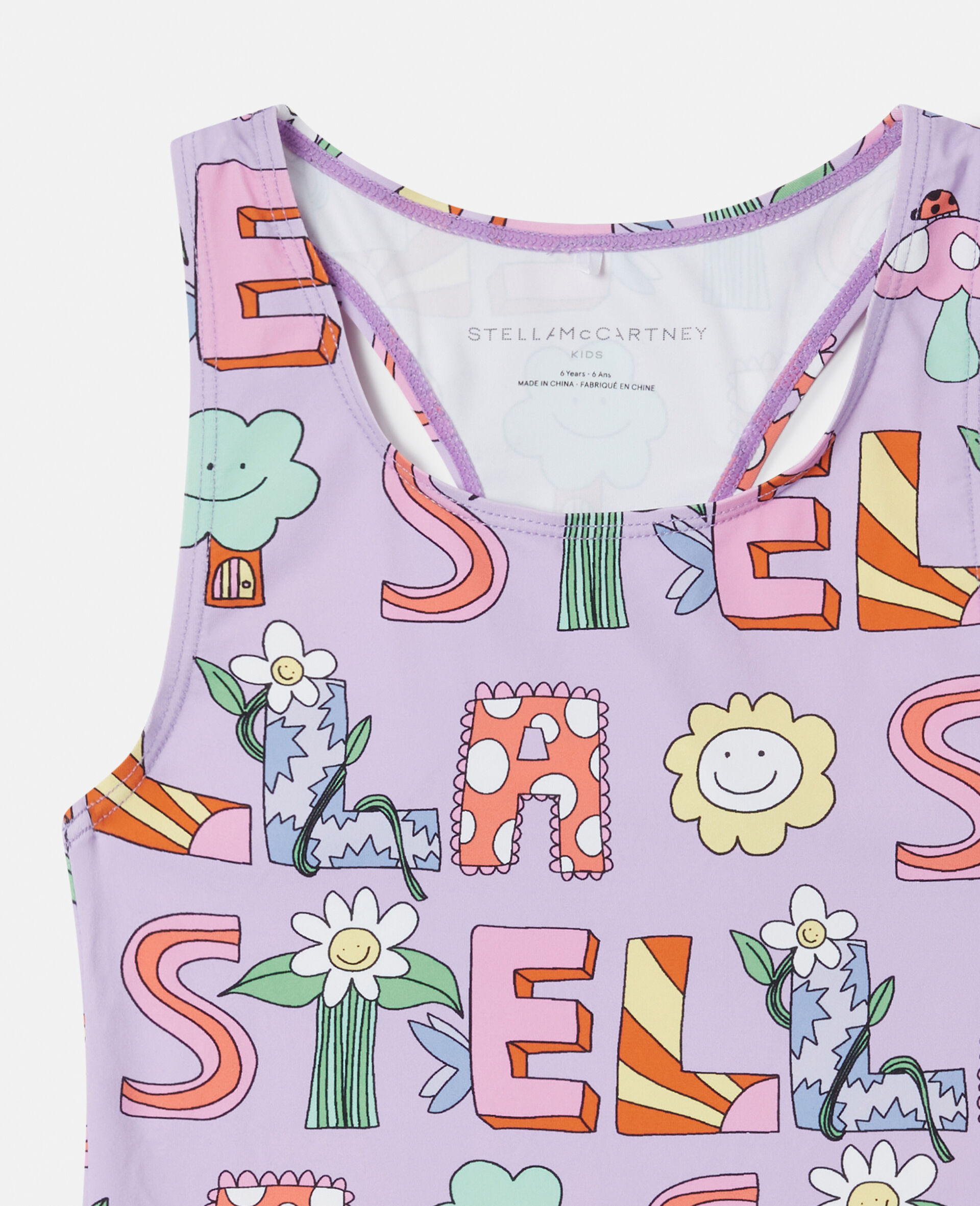 Lettering Print Swimsuit