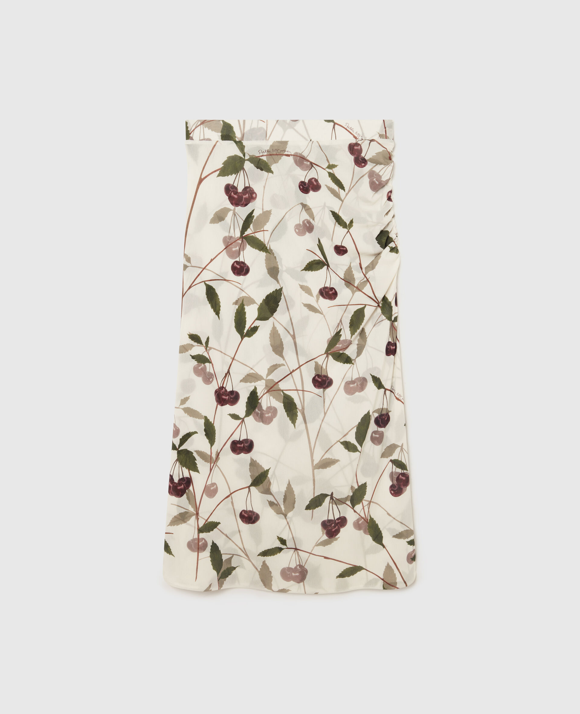 Cherry Print Midi Skirt
