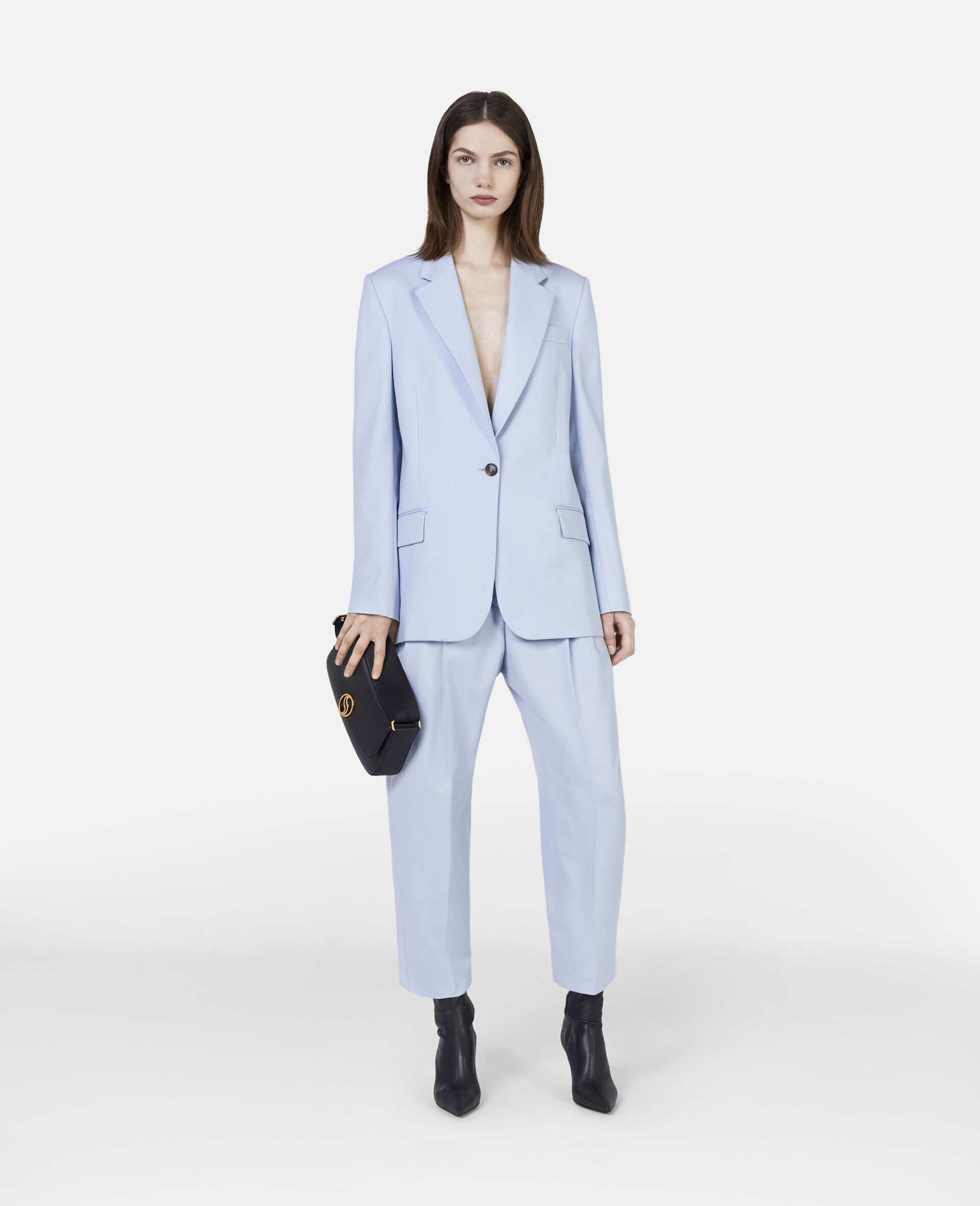 Pleated High-Rise Wool Pants