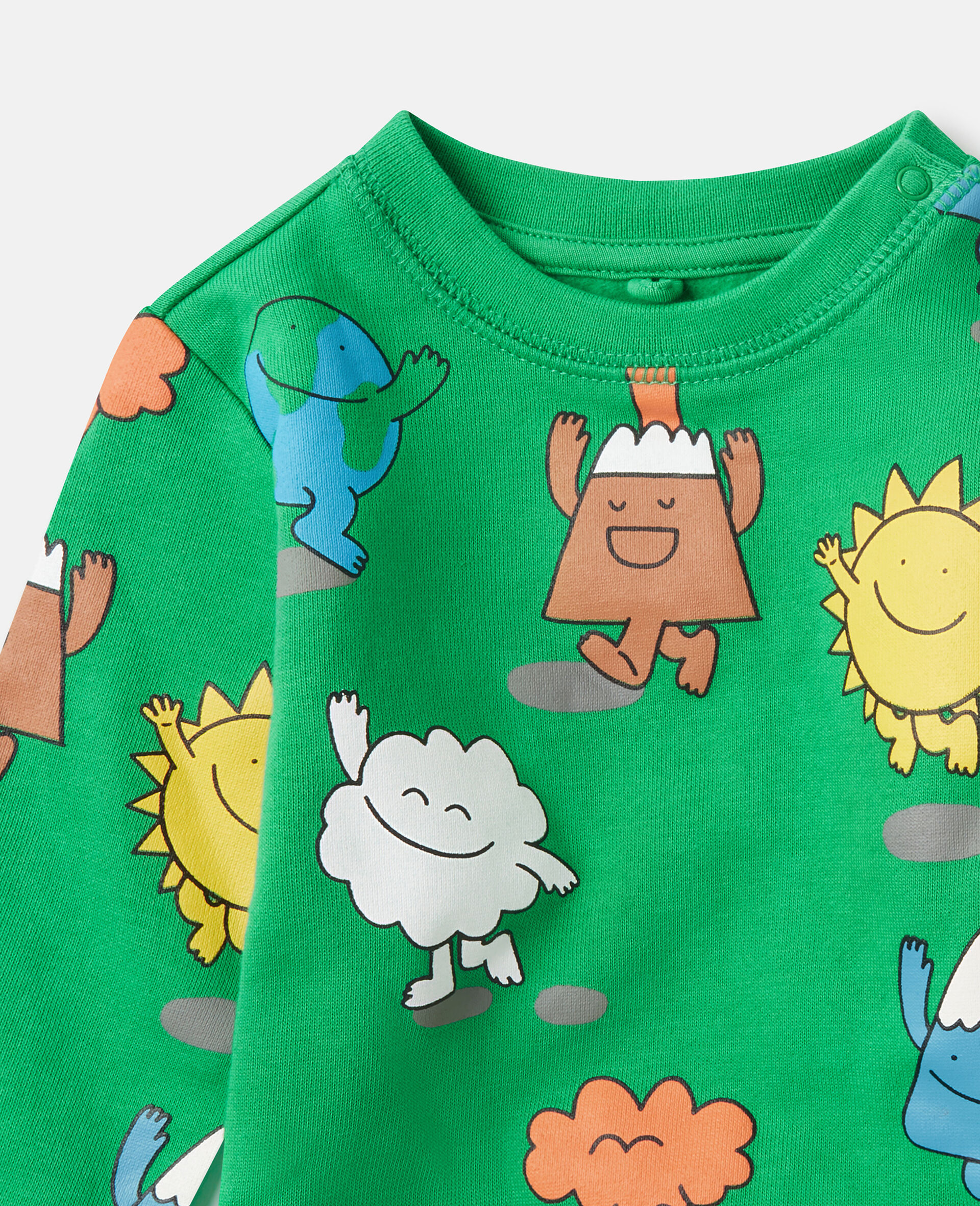 Earth Friends Print Crewneck Sweatshirt