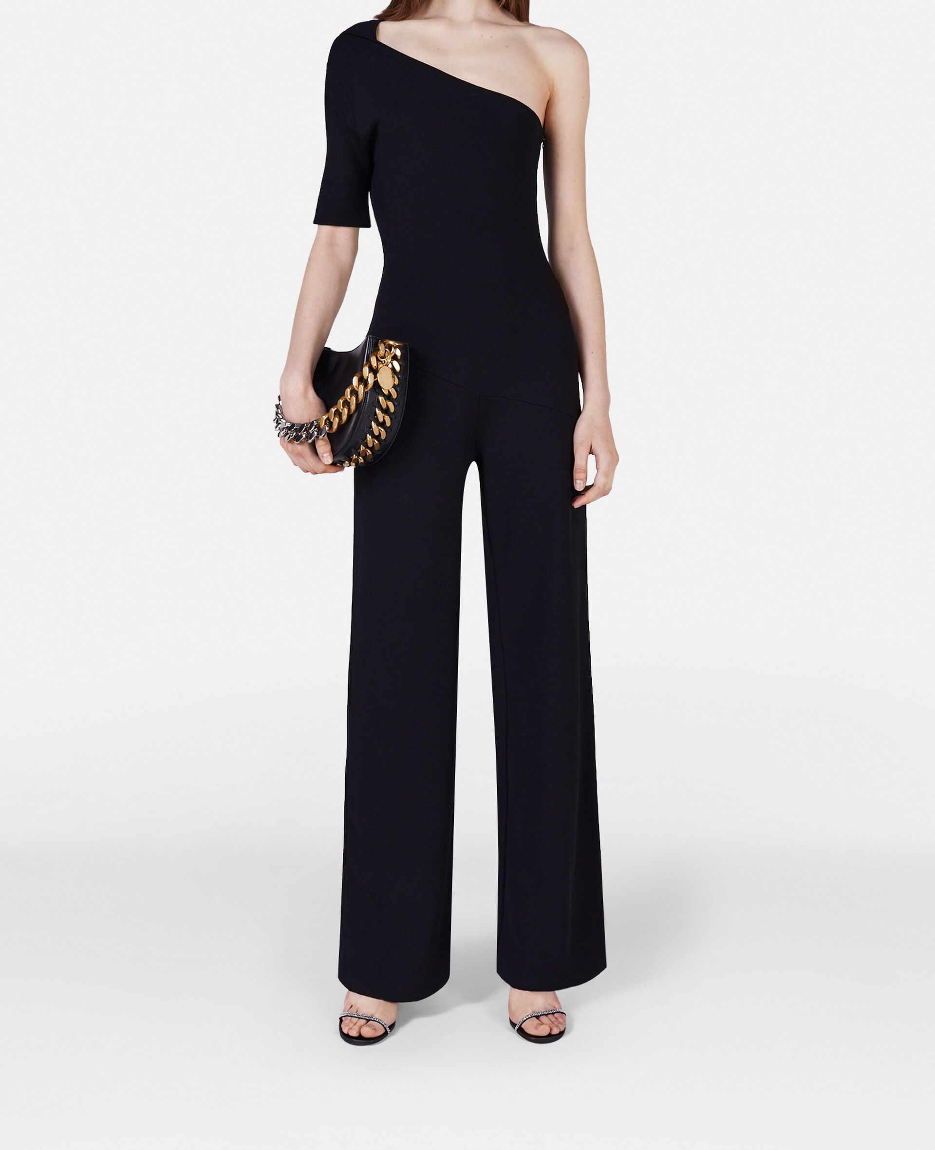 Compact Knit One-Shoulder Jumpsuit