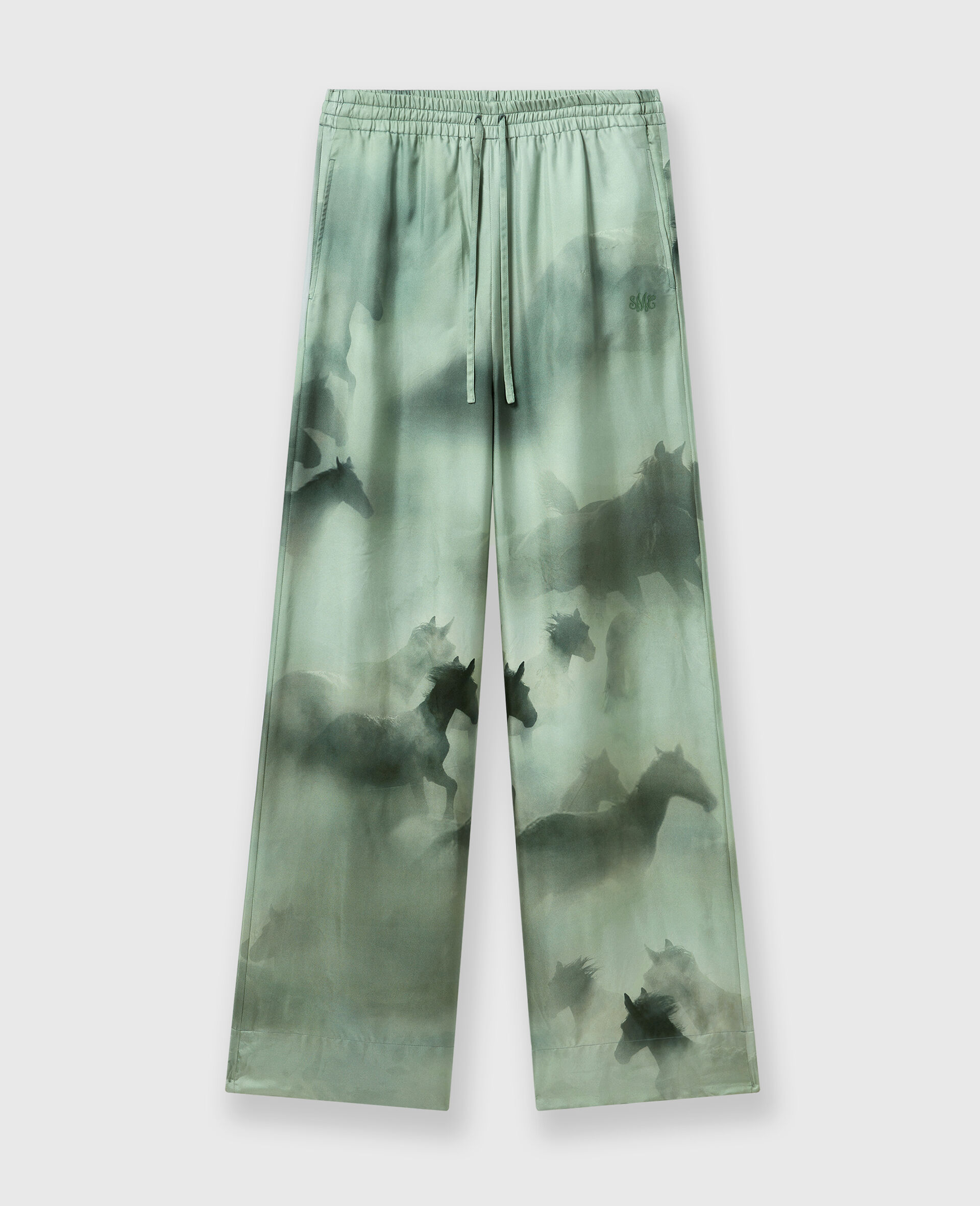 Drawstring Horse Print Pants