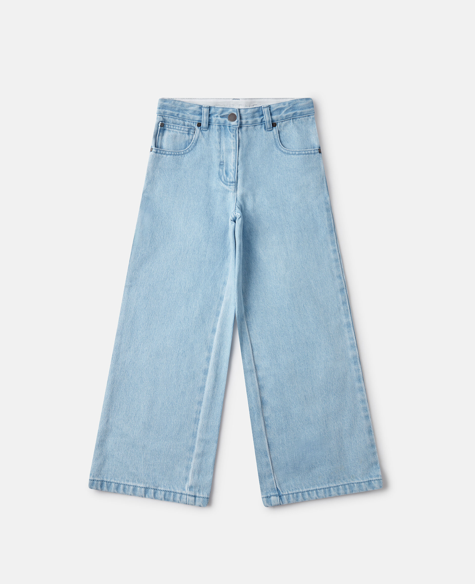 Mid-Rise Wide-Leg Denim Jeans