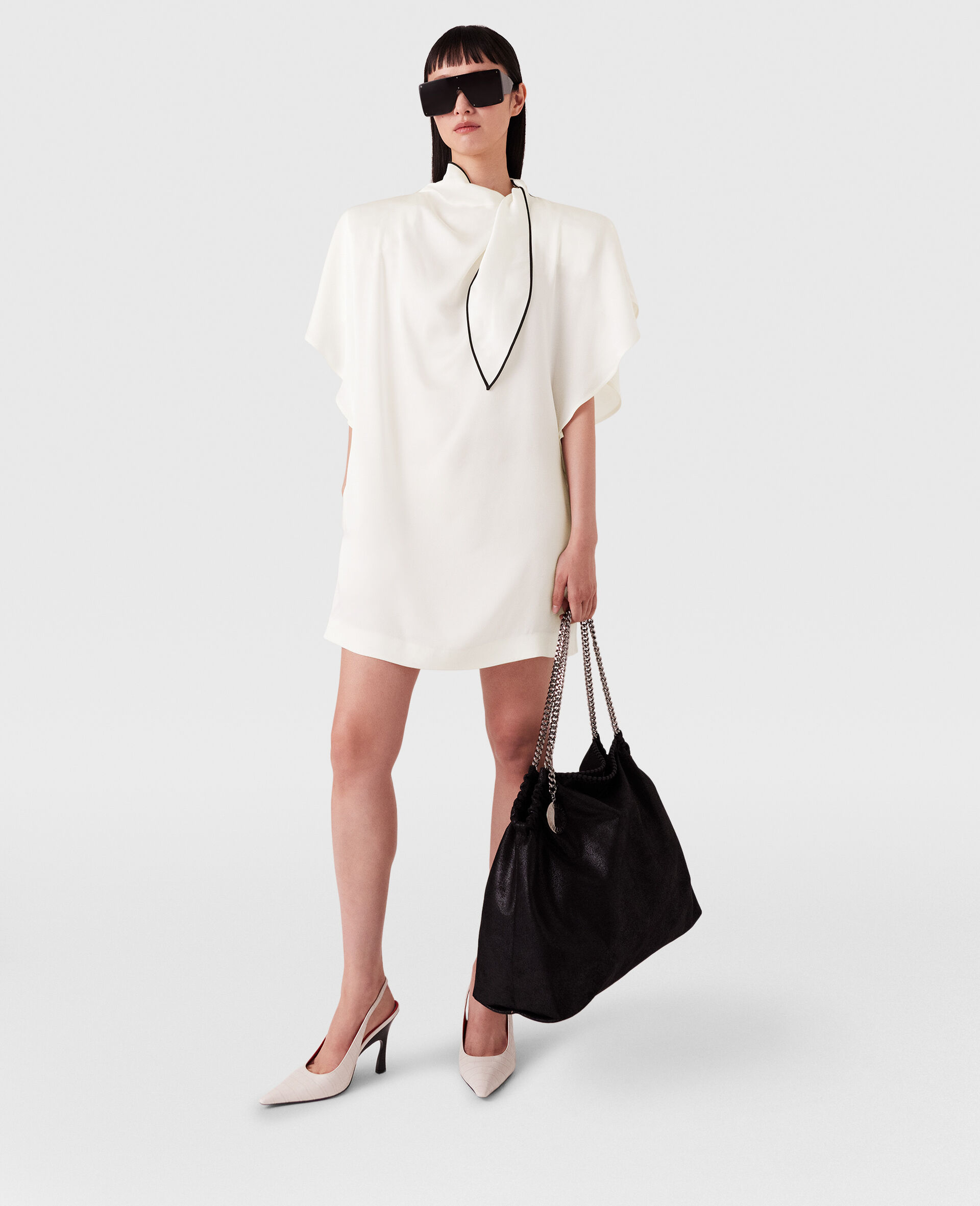 Tie Neck Mini Dress