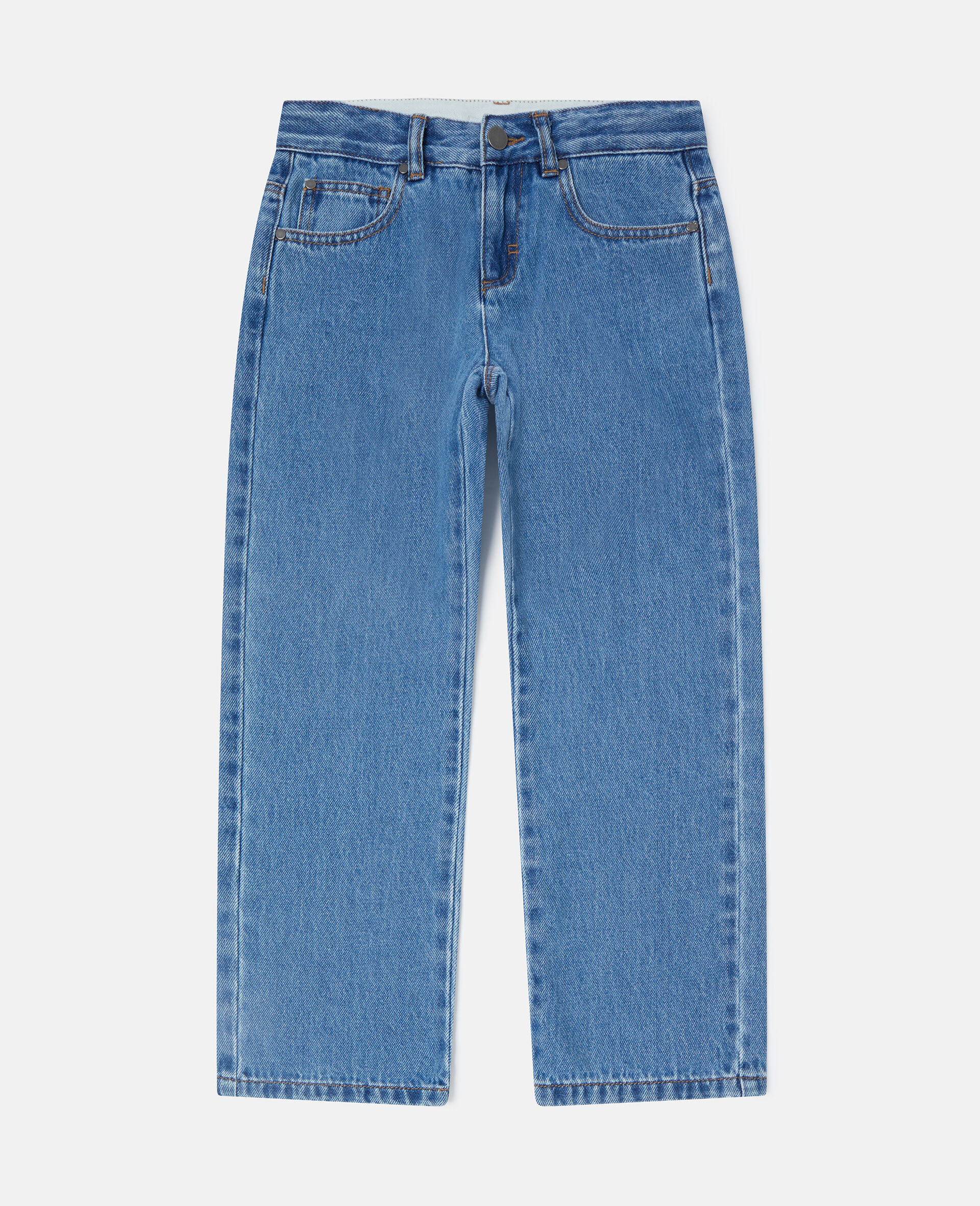 Straight-Leg Denim Jeans