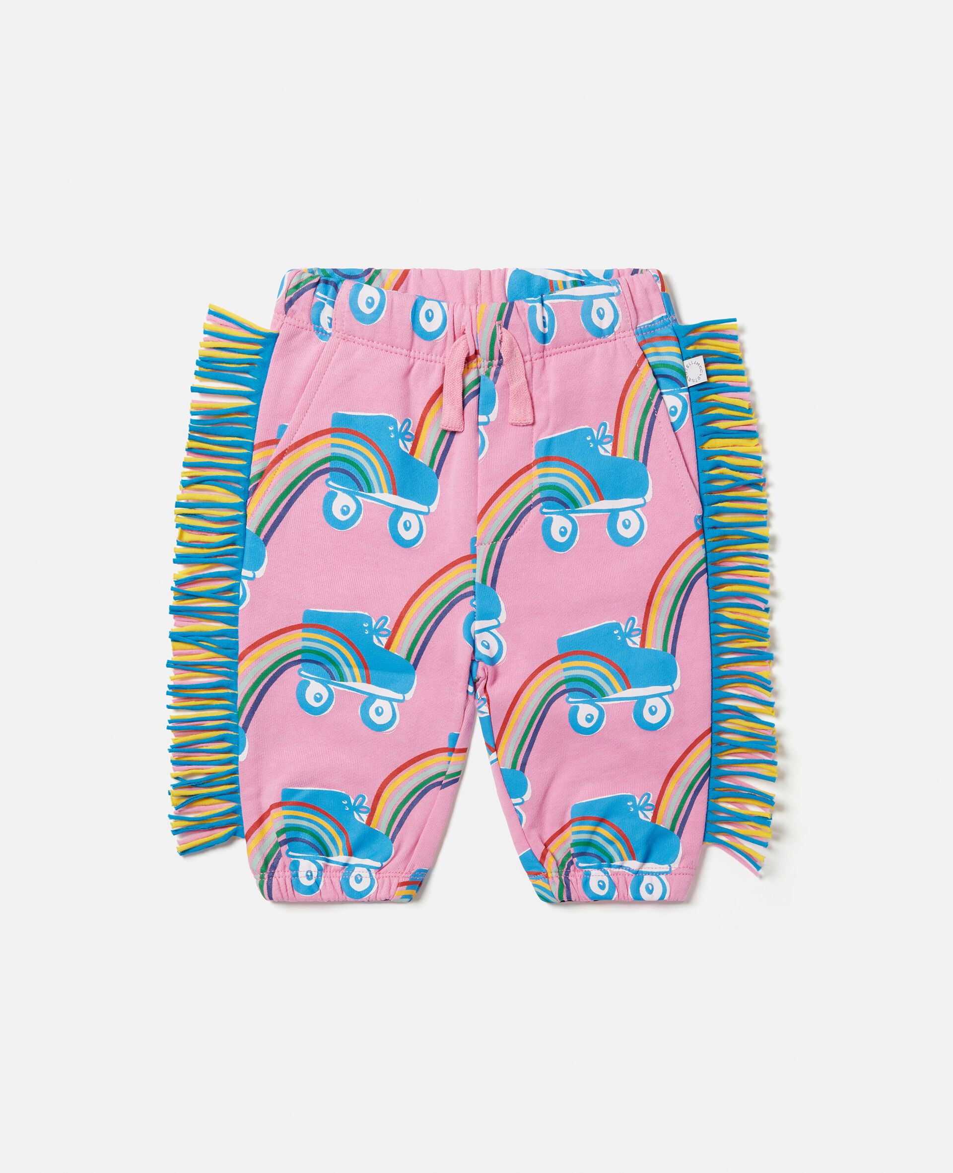 Rollerskate Rainbow Print Fringe SweatPants