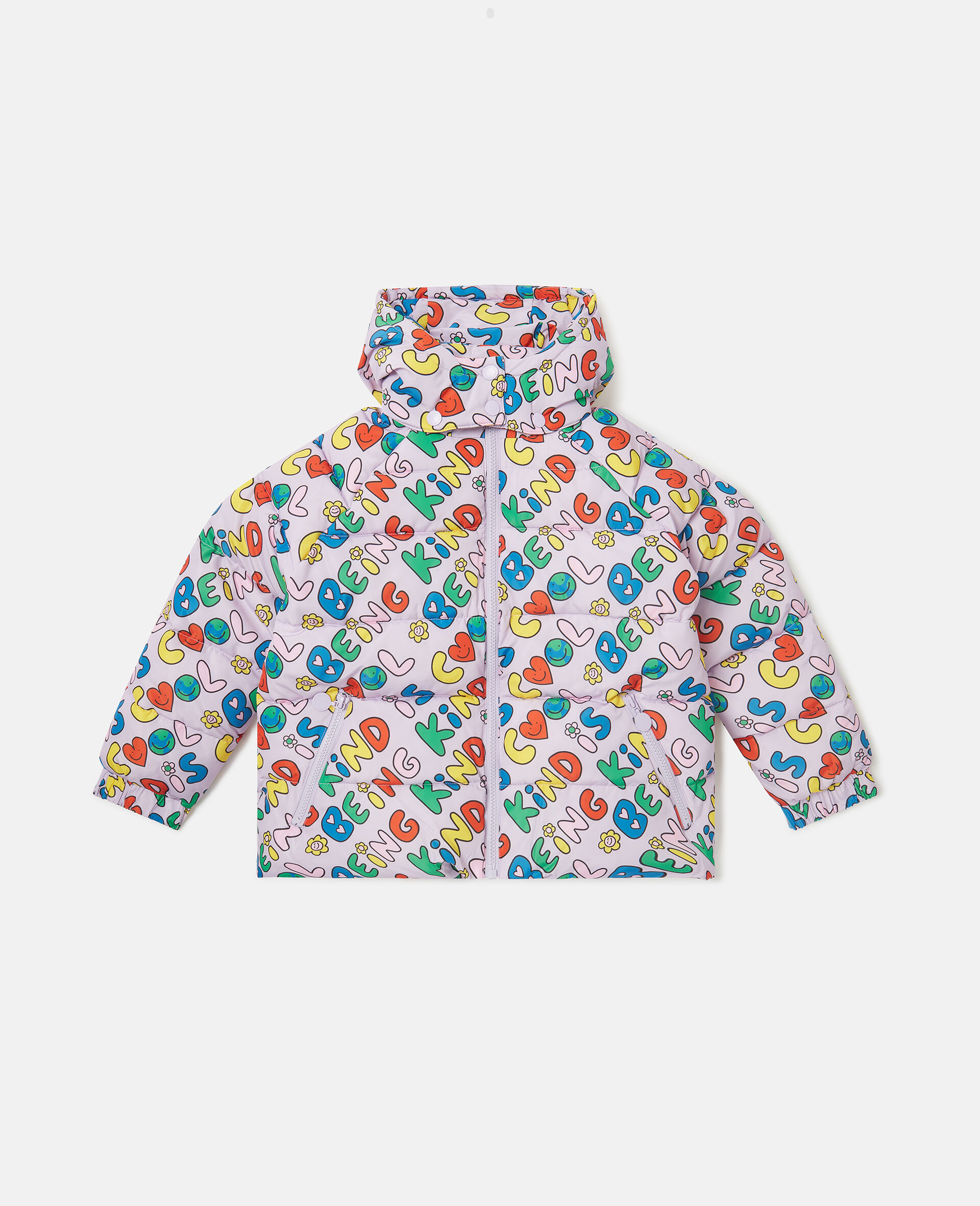 Earth Friends Text Print RainCoat