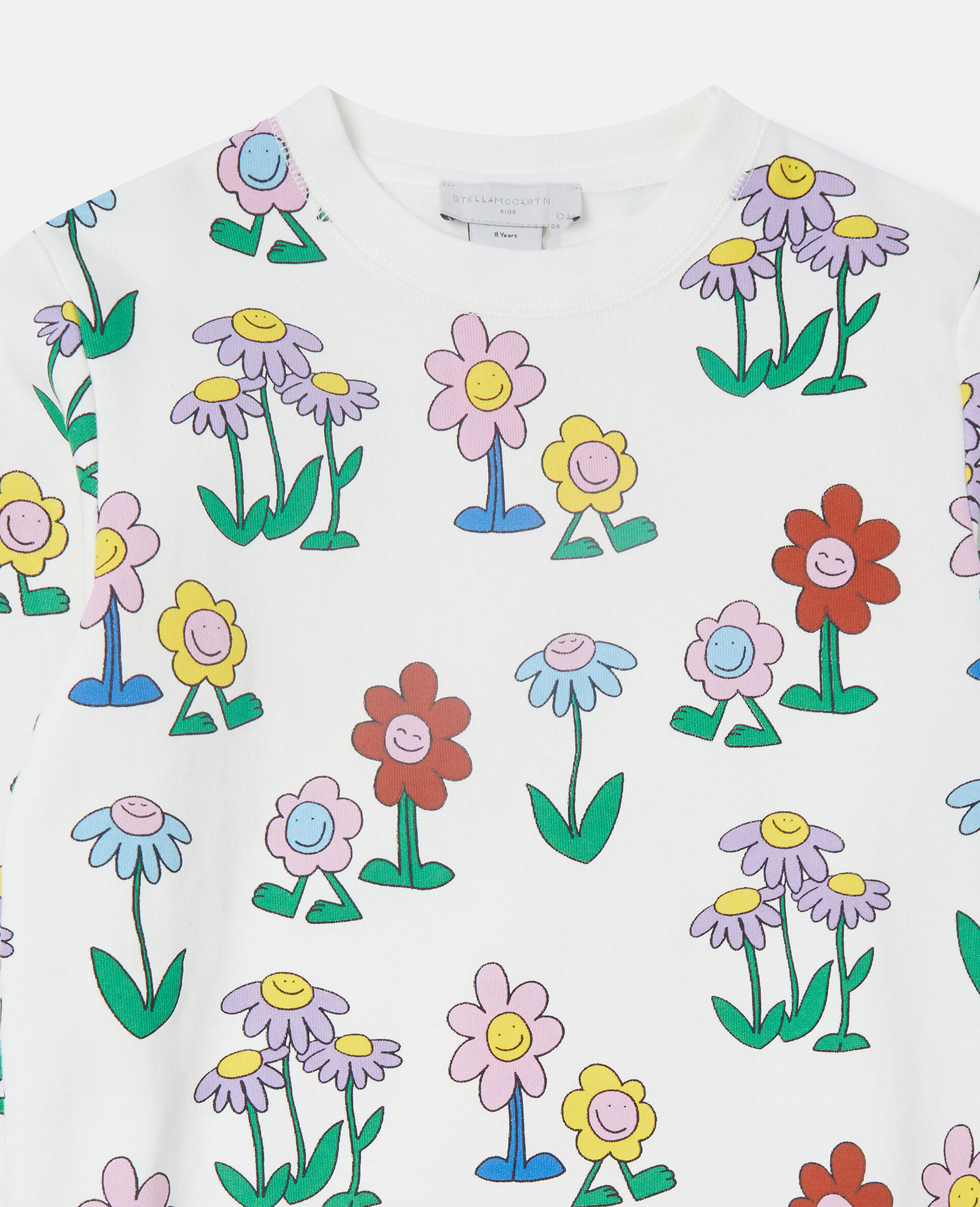 Flower Print Crewneck Sweatshirt