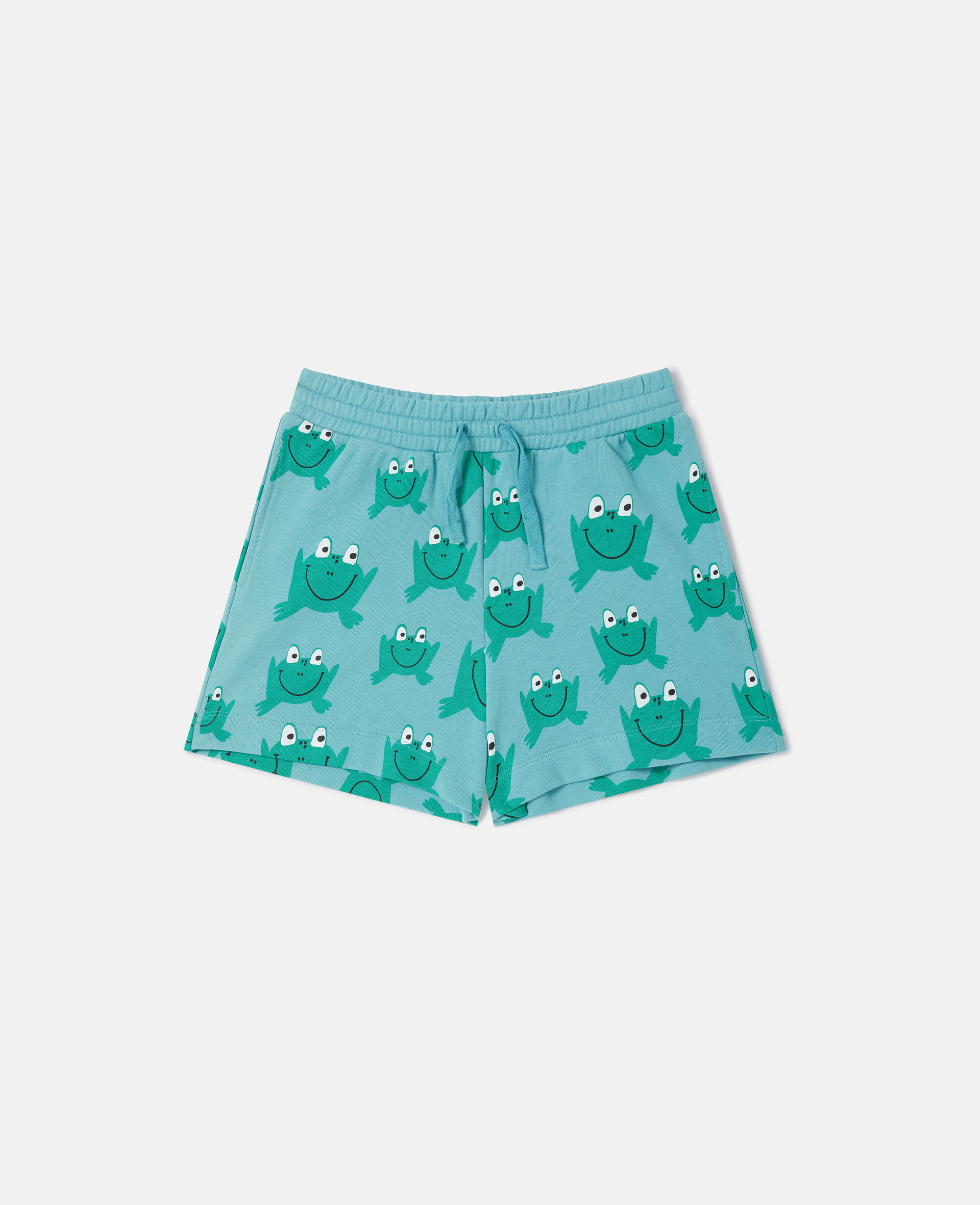 Frog Print Drawstring Shorts
