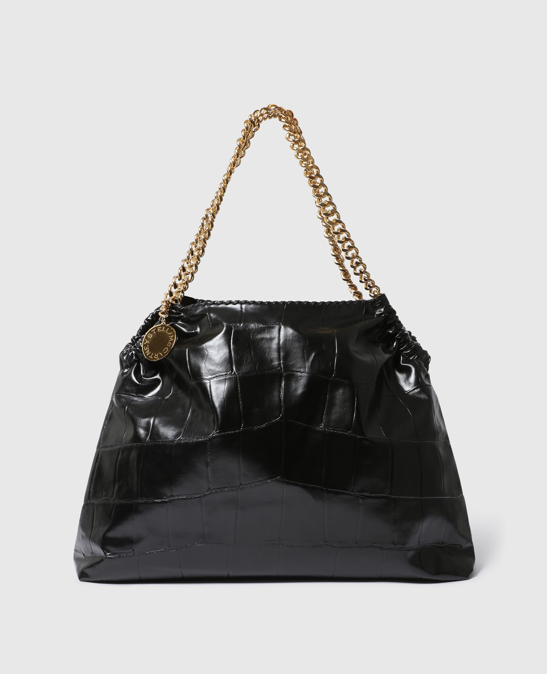 Falabella Crocodile-Embossed Drawstring Tote Bag
