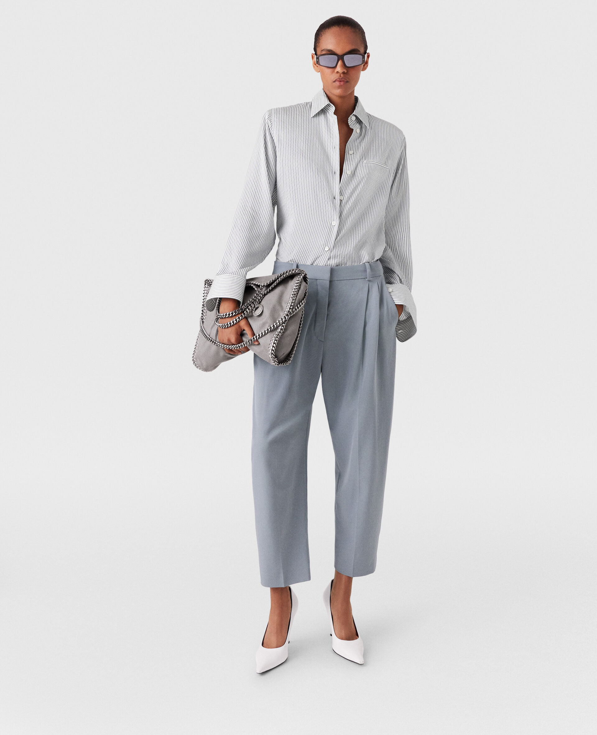 Pleated High-Rise Wool Pants