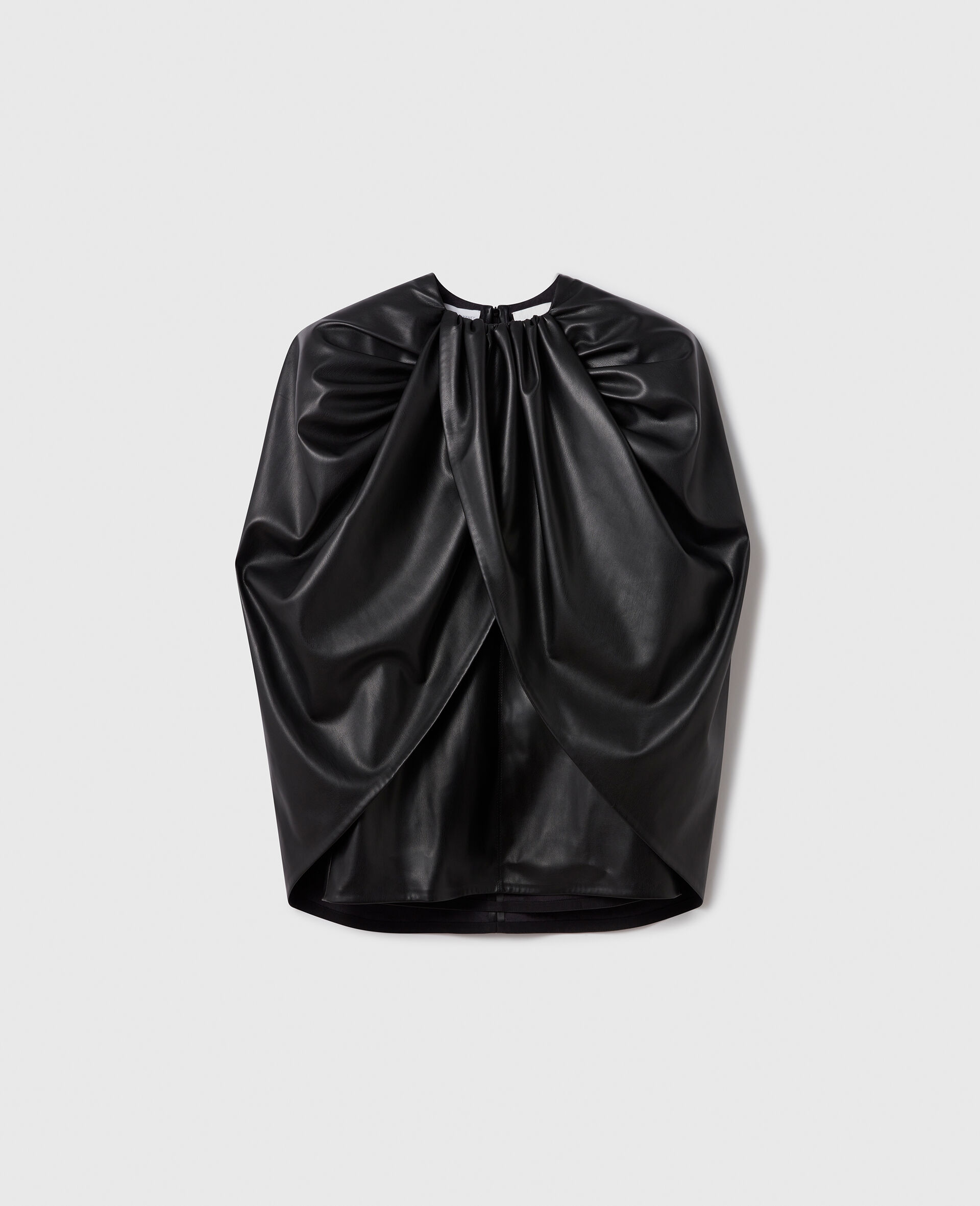 Wrapped Cape-Front Ruched Top