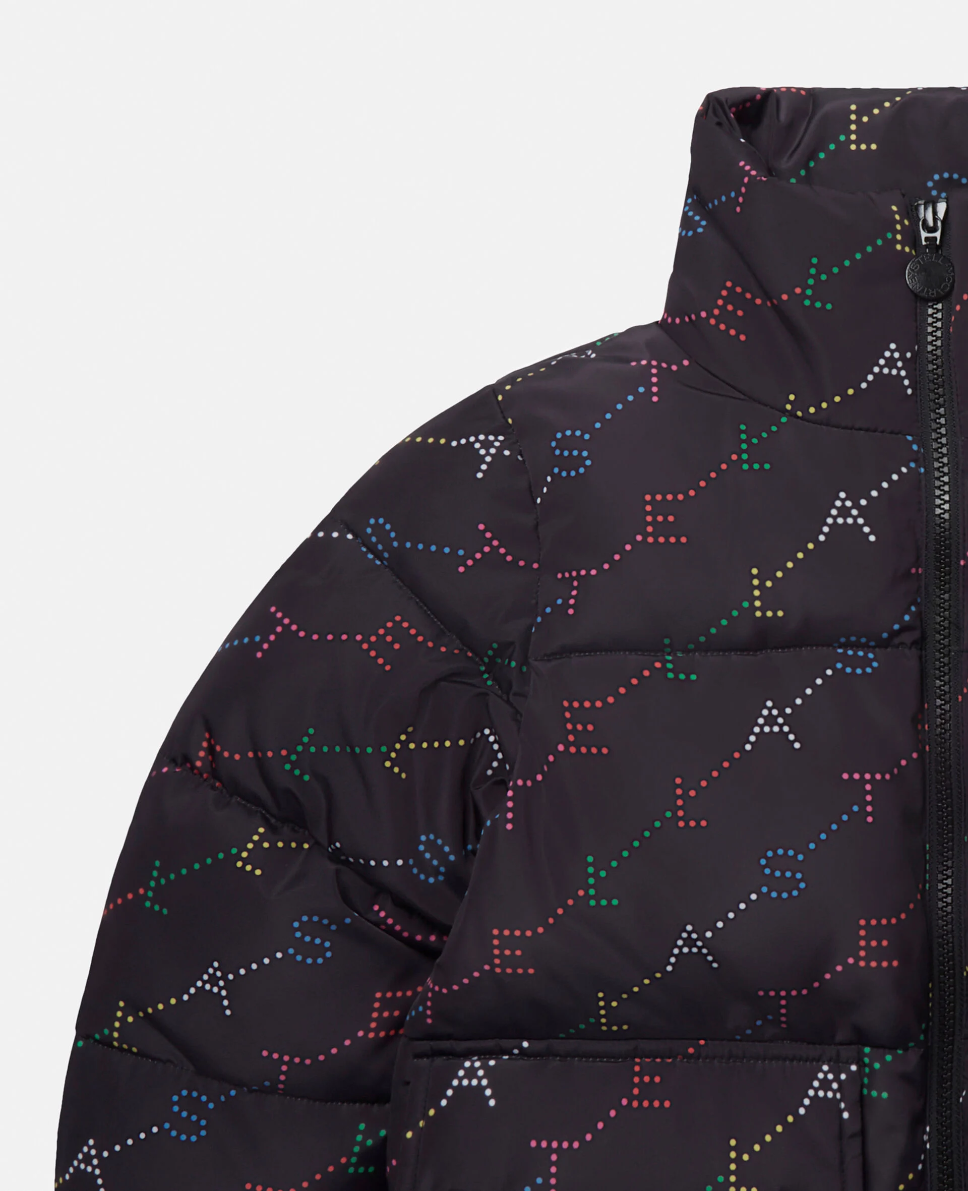 Logo Pattern Puffer Coat