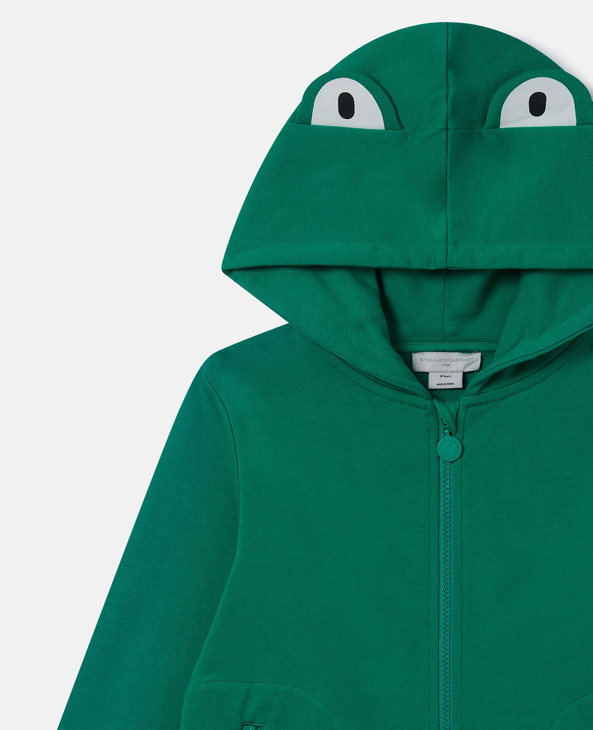 Frog Graphic Hooded Zipper Sweatshirt