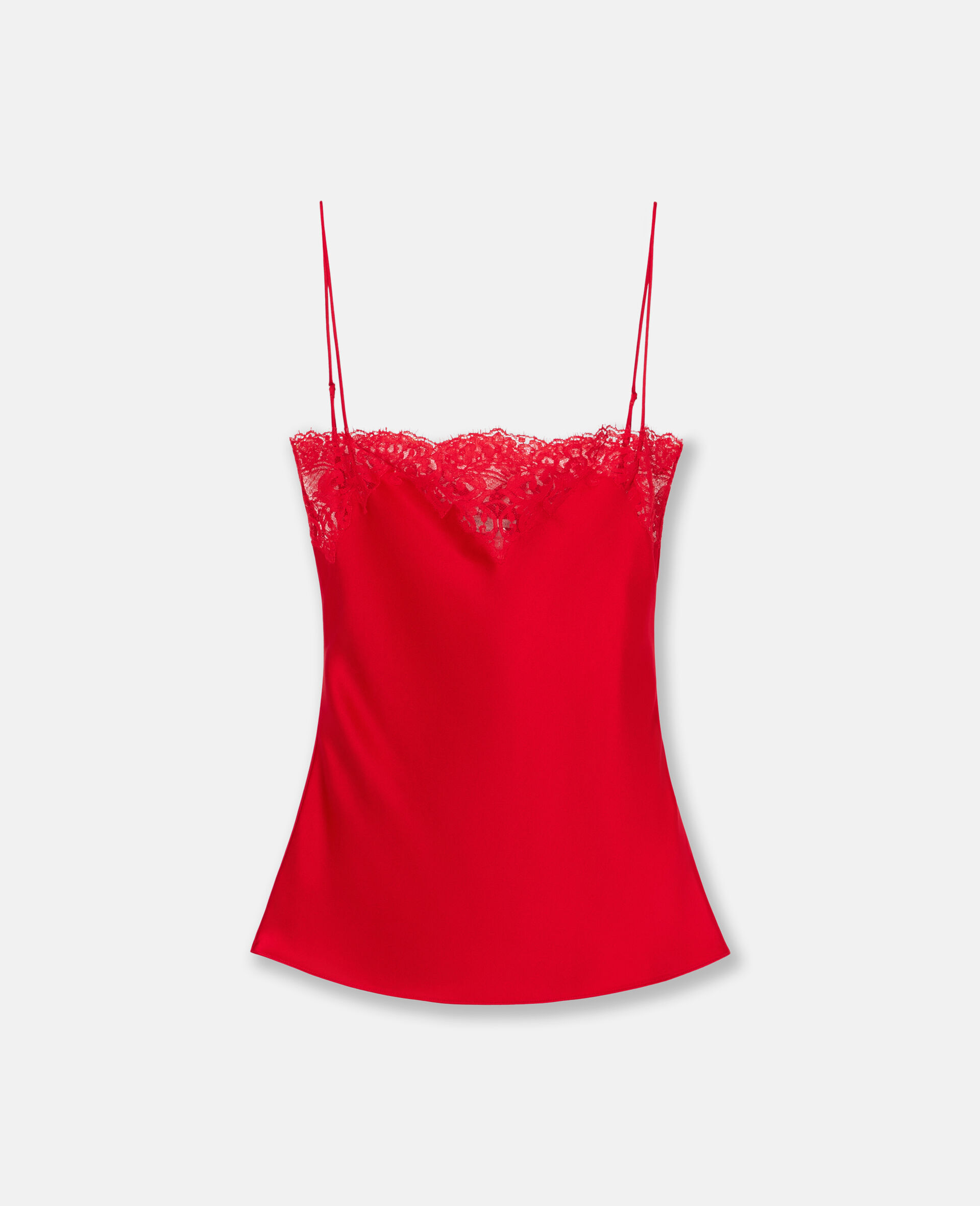Sleeveless Lace Satin Top