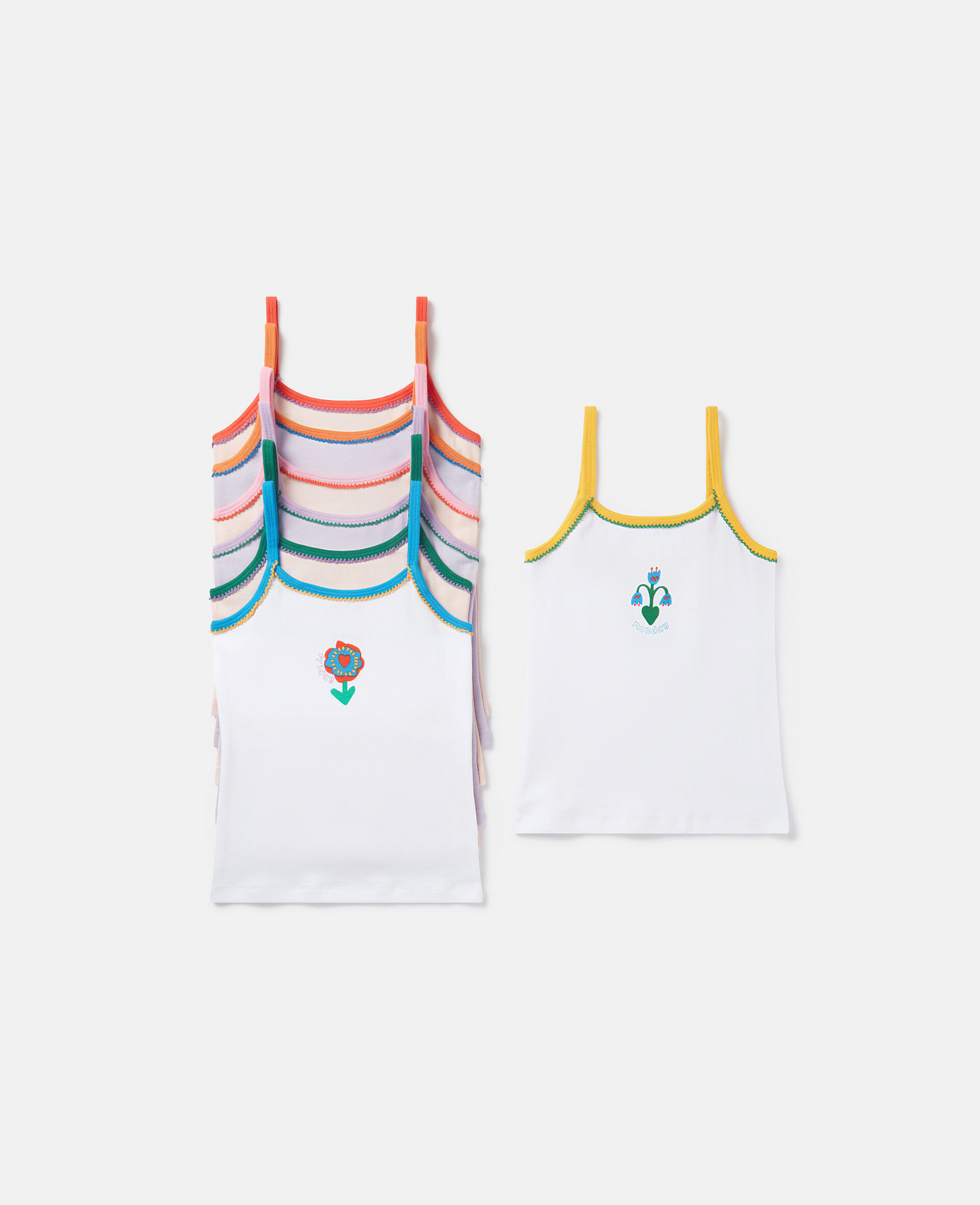 7 Pack of Flower Print Days of the Week Vests