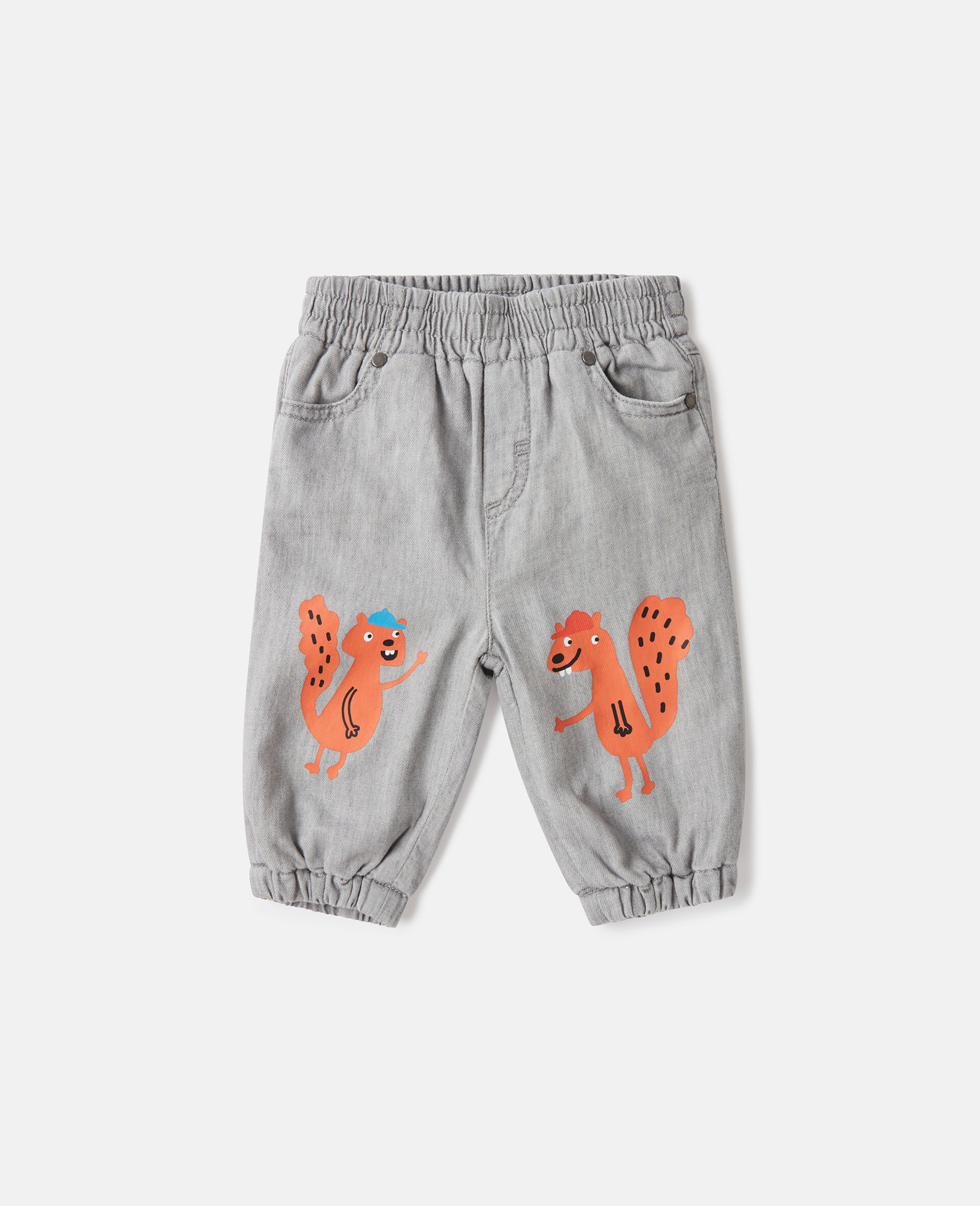 Squirrel Graphic Denim Jeans