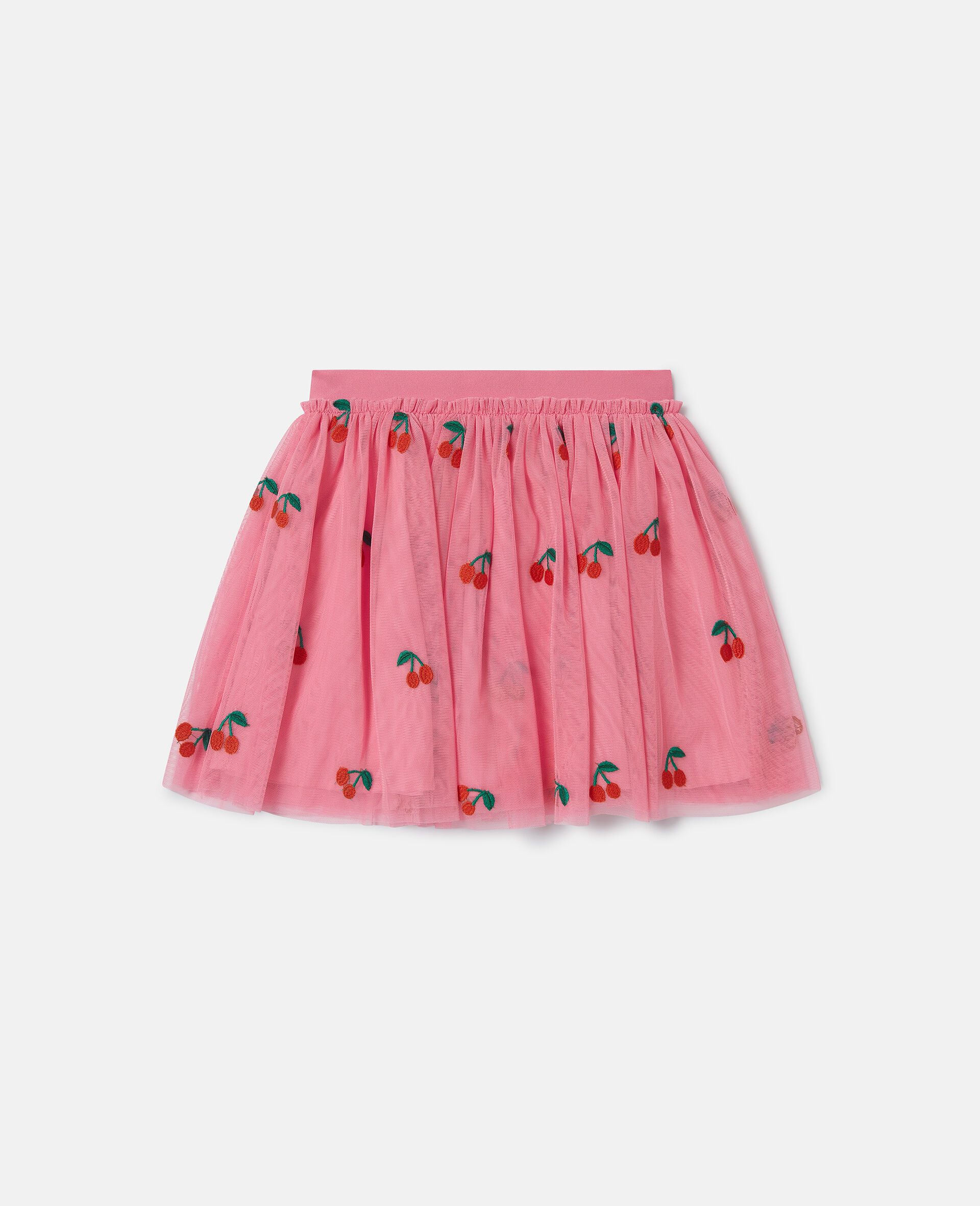Cherry Embroidered Tulle Skirt