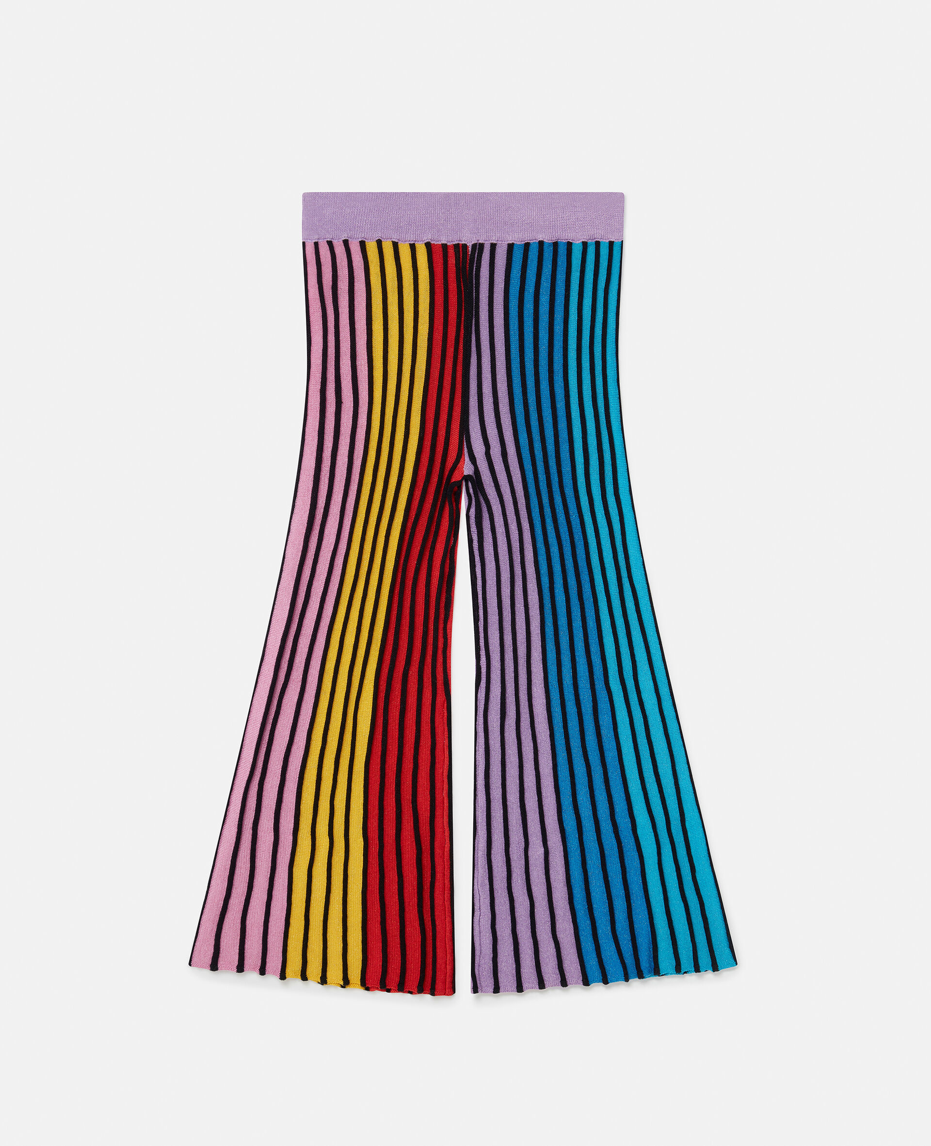 Rainbow Striped Flared Pants