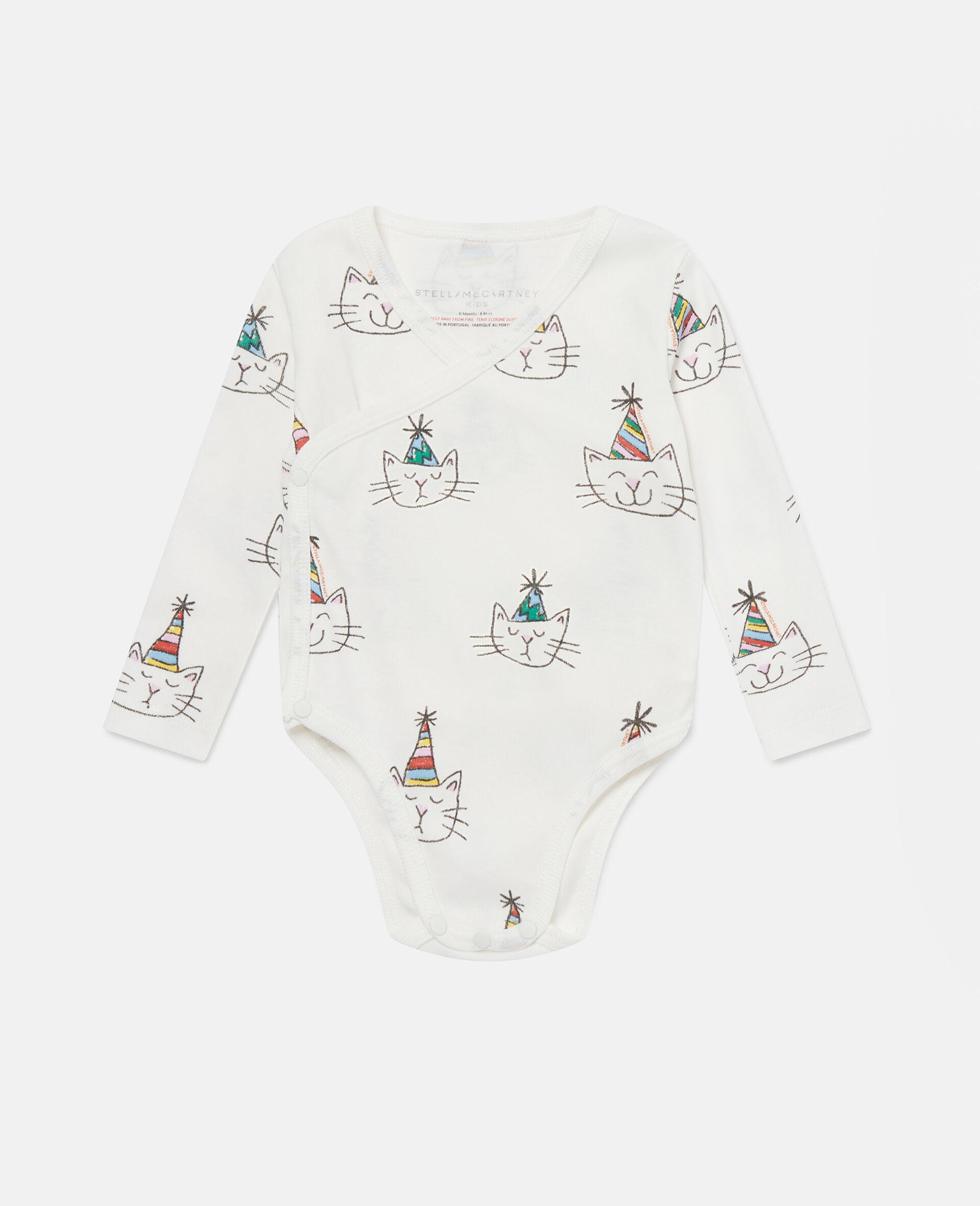 Cat Graphic Print Romper Set